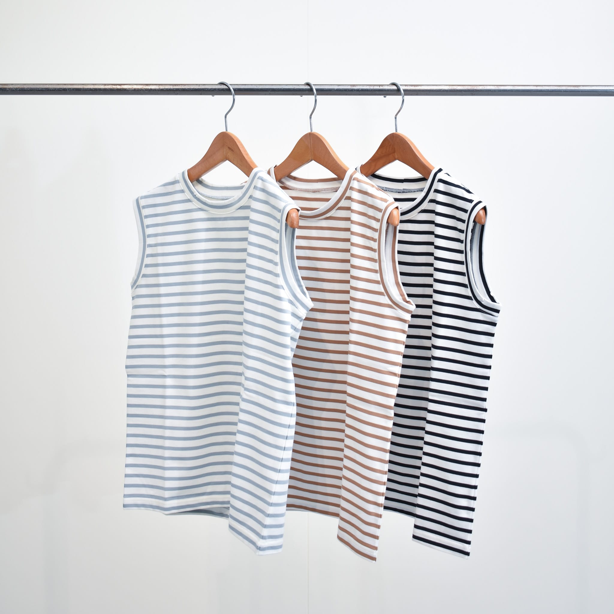 motomi.m fair NAVY'S ノベルティ ボーダータンクトップ