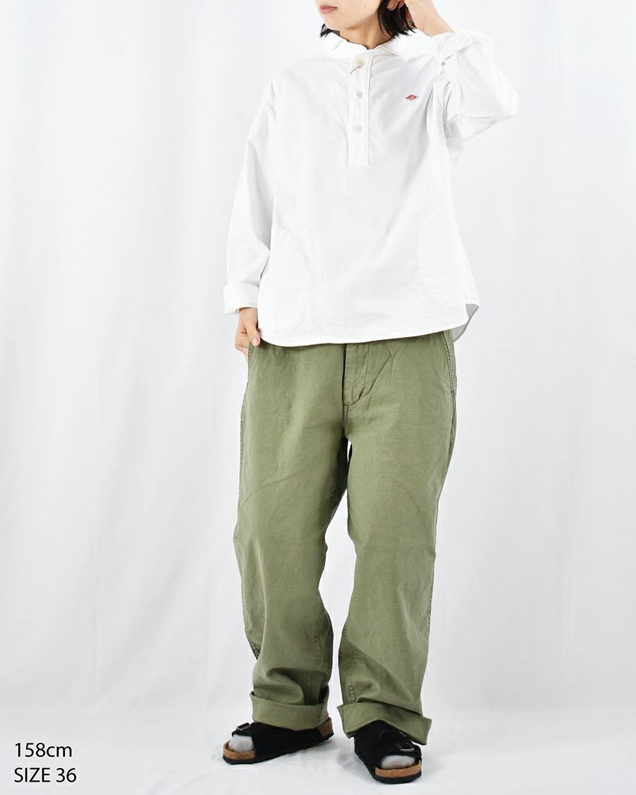 DANTON コットンツイルヘンリーネックプルオーバー | FRENCH Bleu .rooms