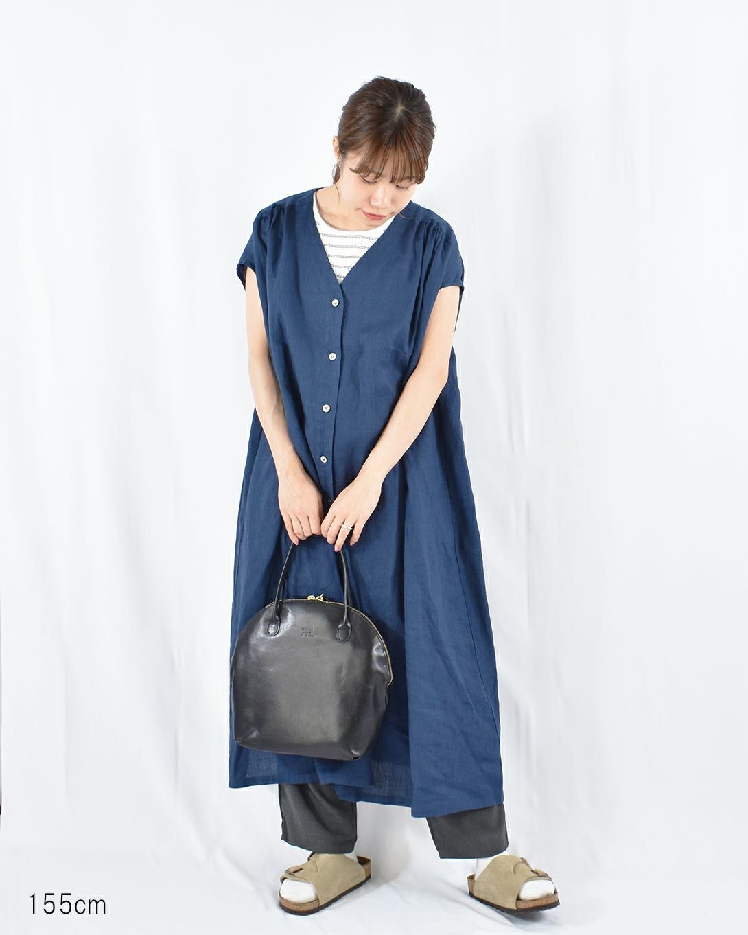 motomi.m 60リネンVネックはおりワンピース | FRENCH Bleu .rooms