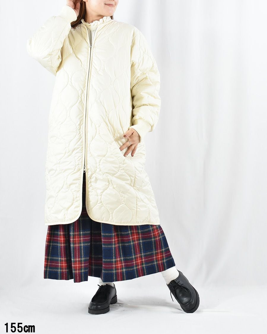 MidiUmi キルティングロングコート | FRENCH Bleu .rooms