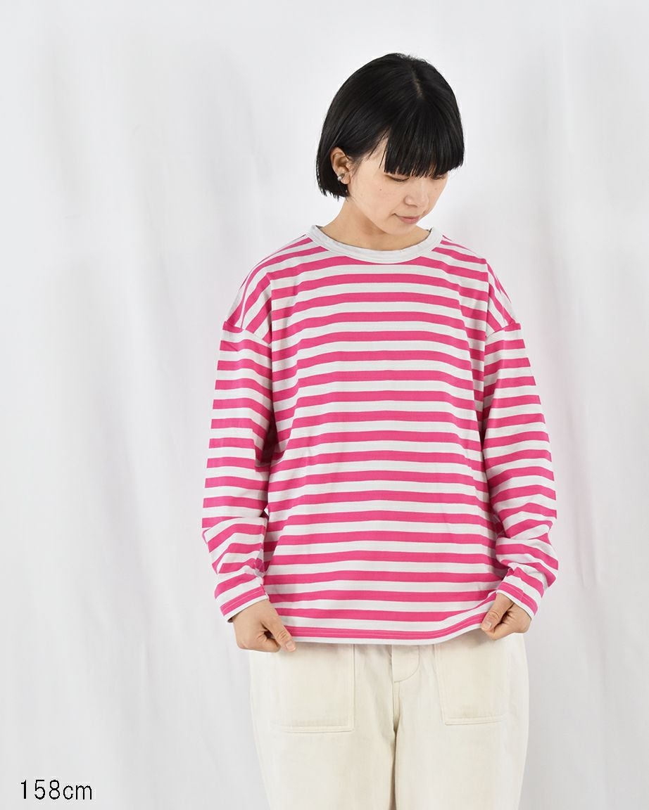 TROIS 天竺ボーダー長袖プルオーバー | FRENCH Bleu .rooms