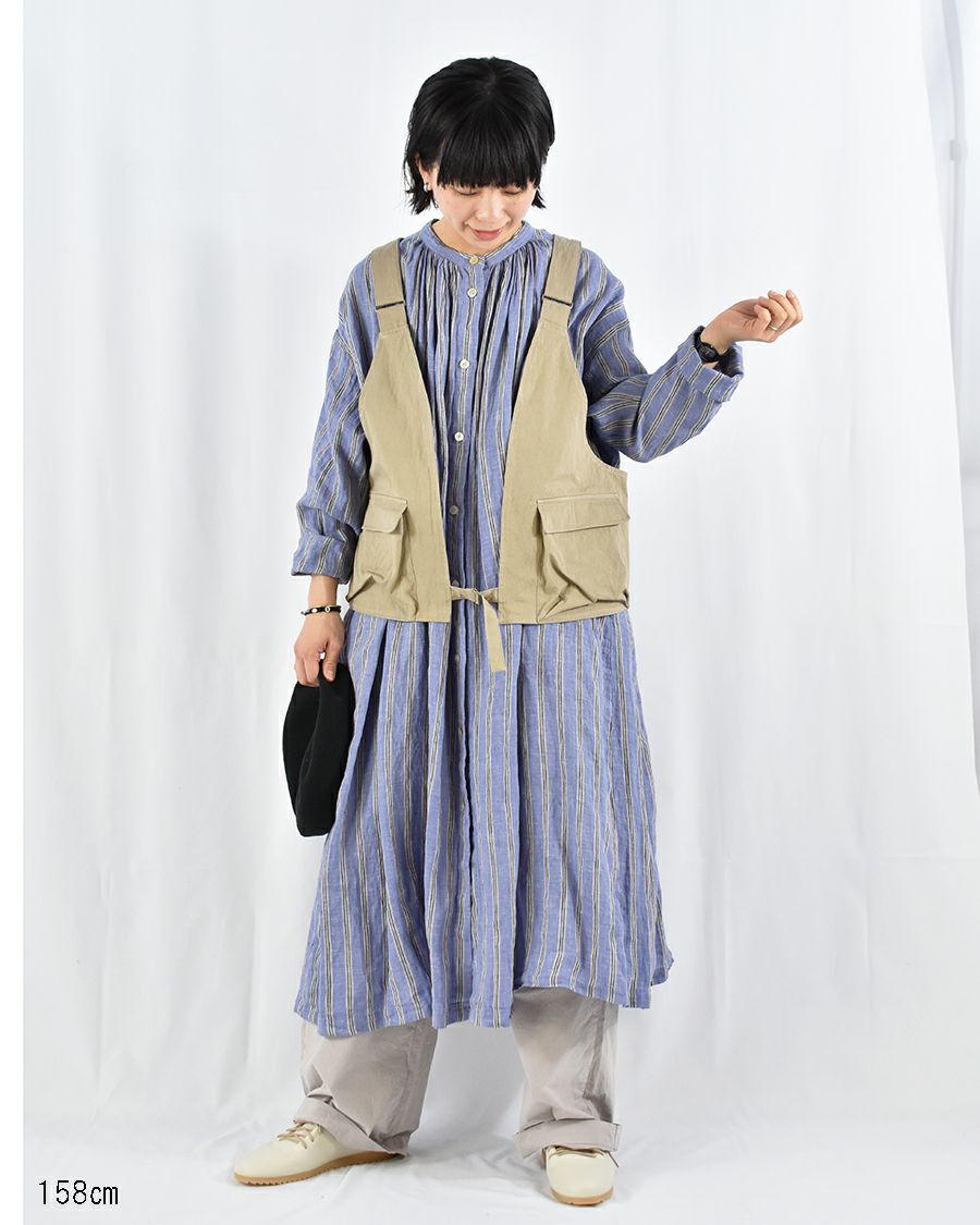 motomi.m コットンナイロンミリタリーベスト MidiUmi ワークポケットベスト｜ MARcourt ONLINE STORE - マーコート