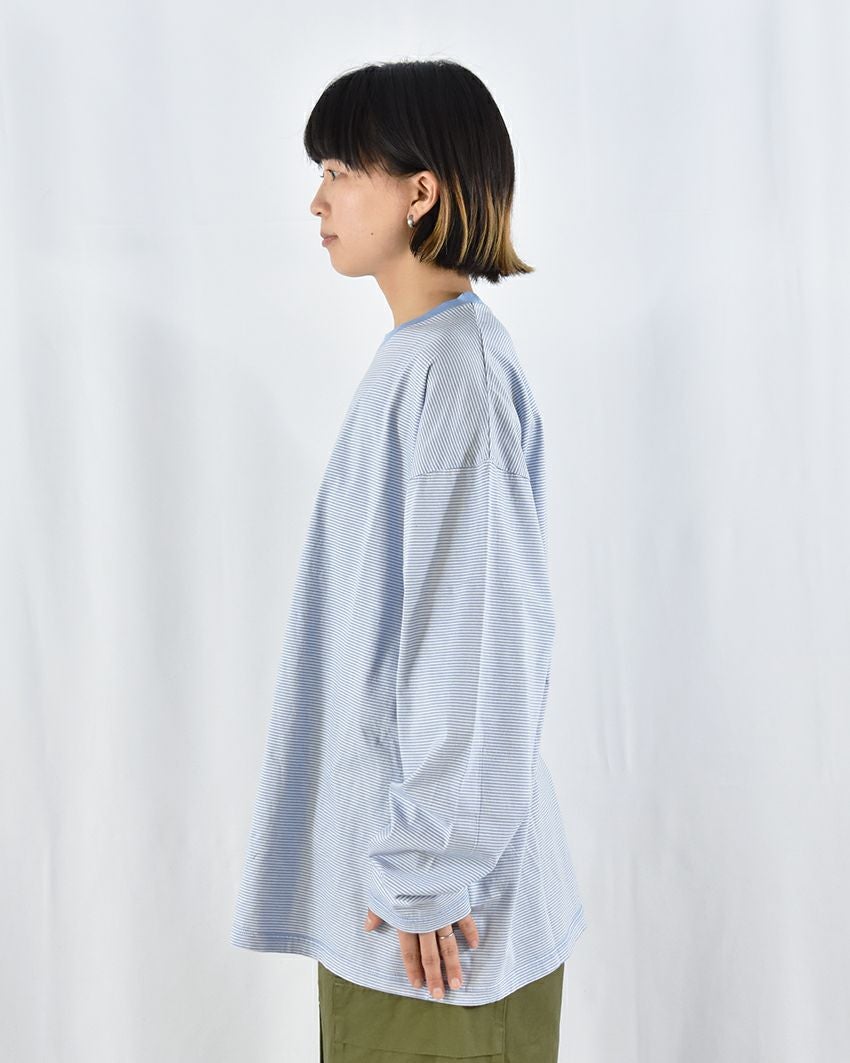 mozo店限定】FRENCH Bleu 細ボーダーBIG Tシャツ | FRENCH Bleu .rooms