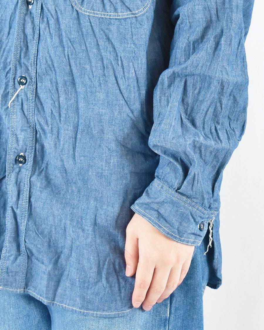 orSlow シャンブレーシャツ リラックスフィット orslow リラックスフィットシャンブレーワークシャツ | FRENCH Bleu .rooms