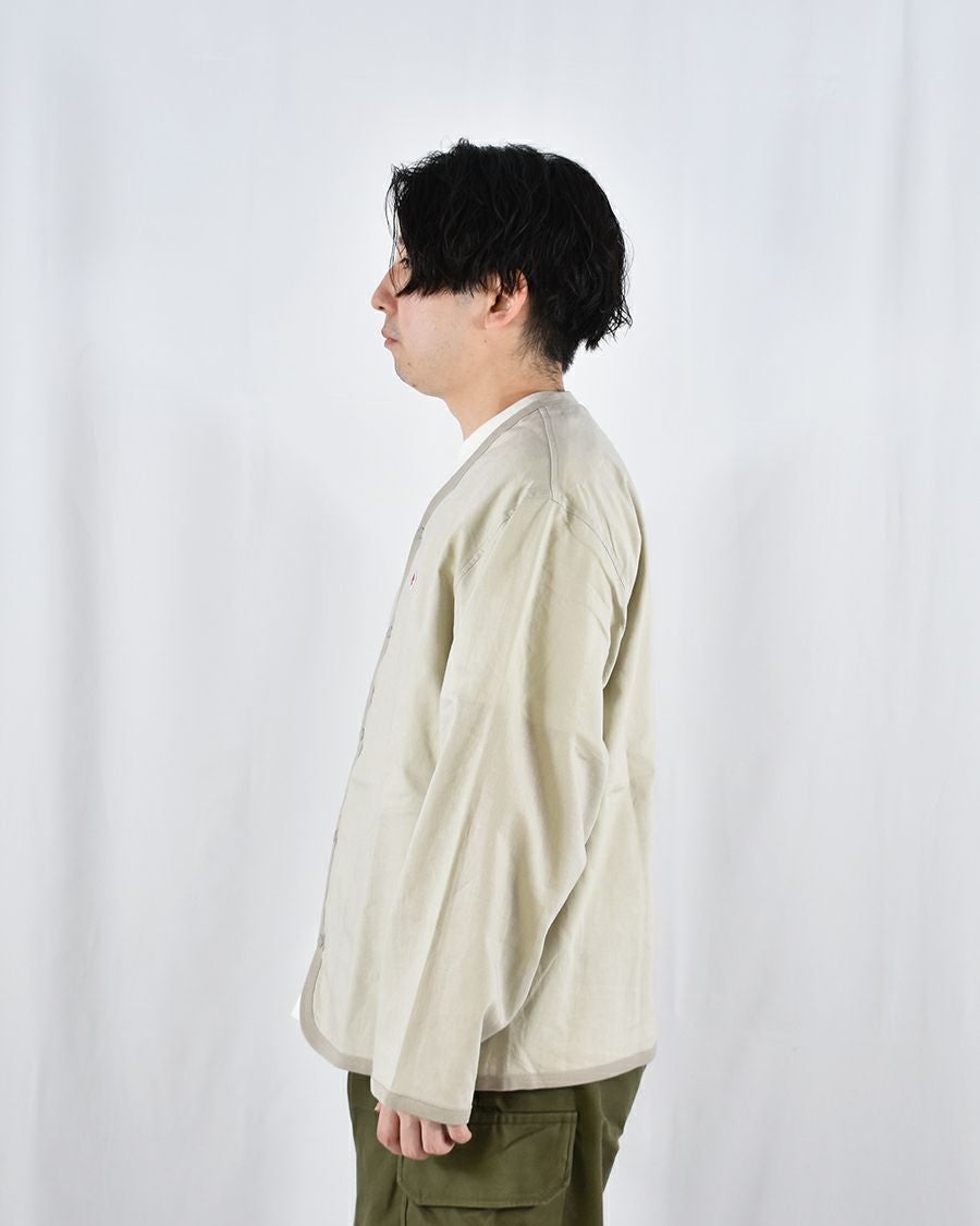 DANTON リネンポリエステルクロスシャツカーディガン MENS サイズ42 DANTON リネンポリエステルクロスシャツカーディガン MENS | FRENCH