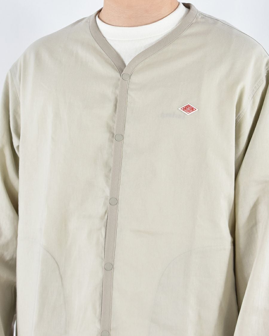 DANTON リネンポリエステルクロスシャツカーディガン MENS | FRENCH