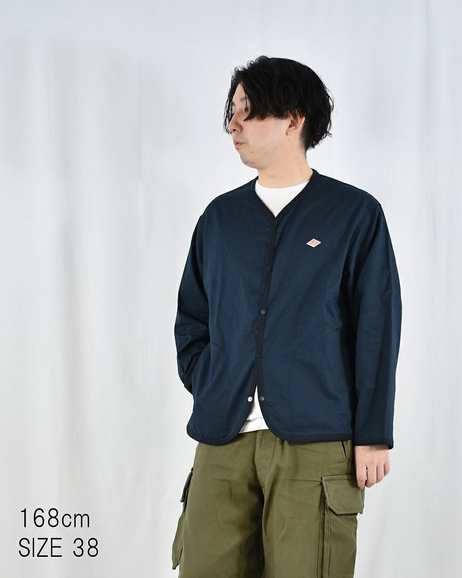 DANTON リネンポリエステルクロスシャツカーディガン MENS | FRENCH