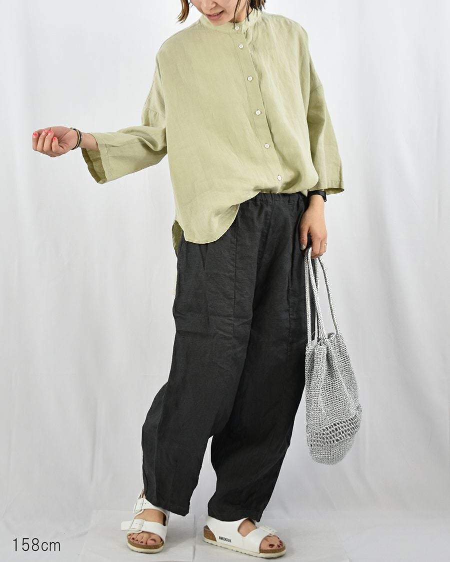 Gauze# ナチュラルドライリネンチャーリーパンツ | FRENCH Bleu .rooms
