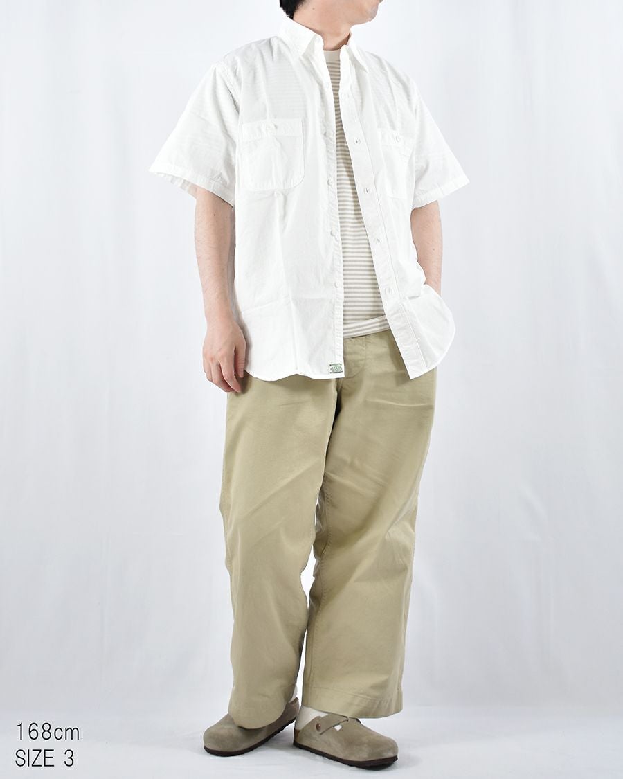 orslow シャンブレーワーク半袖シャツ | FRENCH Bleu .rooms