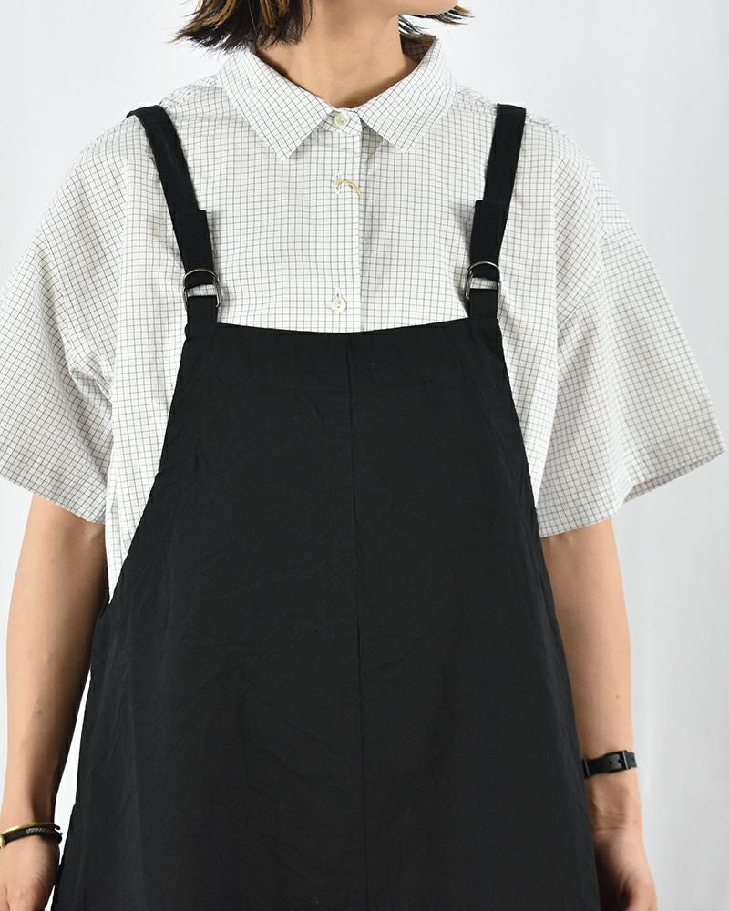 Sarahwear コットンリネンダンプサロペットジャンパースカート