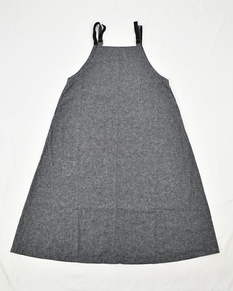 Sarahwear リネンコットンシャンブレーサロペットジャンパースカート