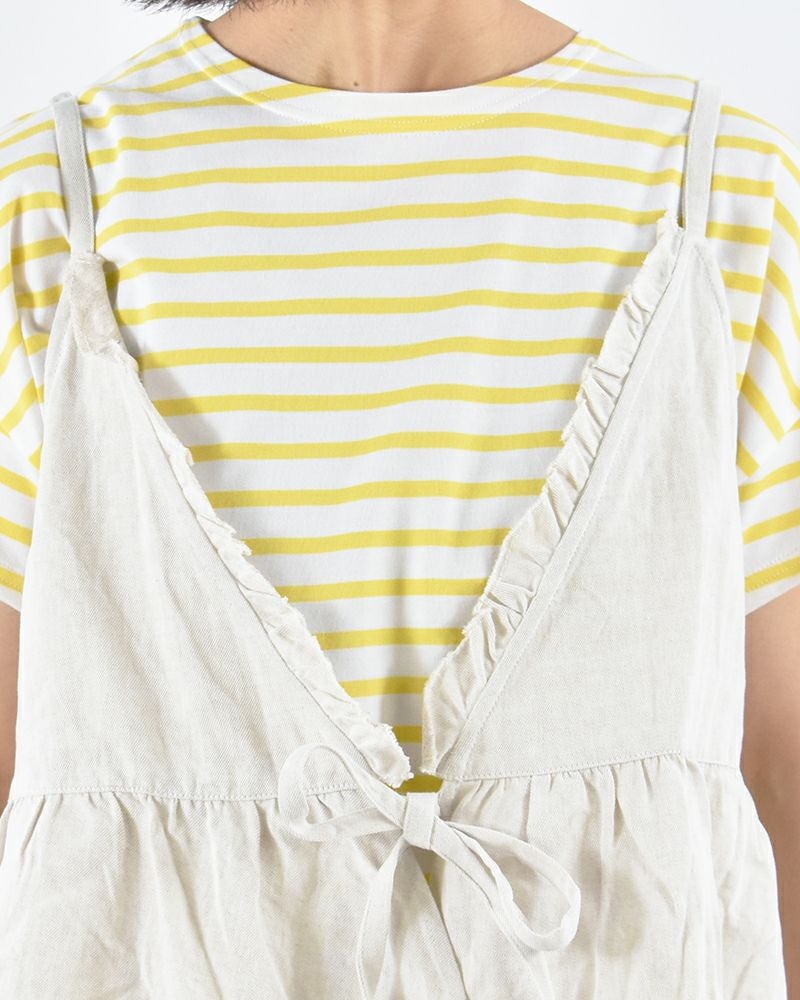 Gauze# gauze# ガーゼ フレンチブリュ デニムキャミソール Gauze# ライトデニムカシュクールキャミソール | FRENCH Bleu .rooms