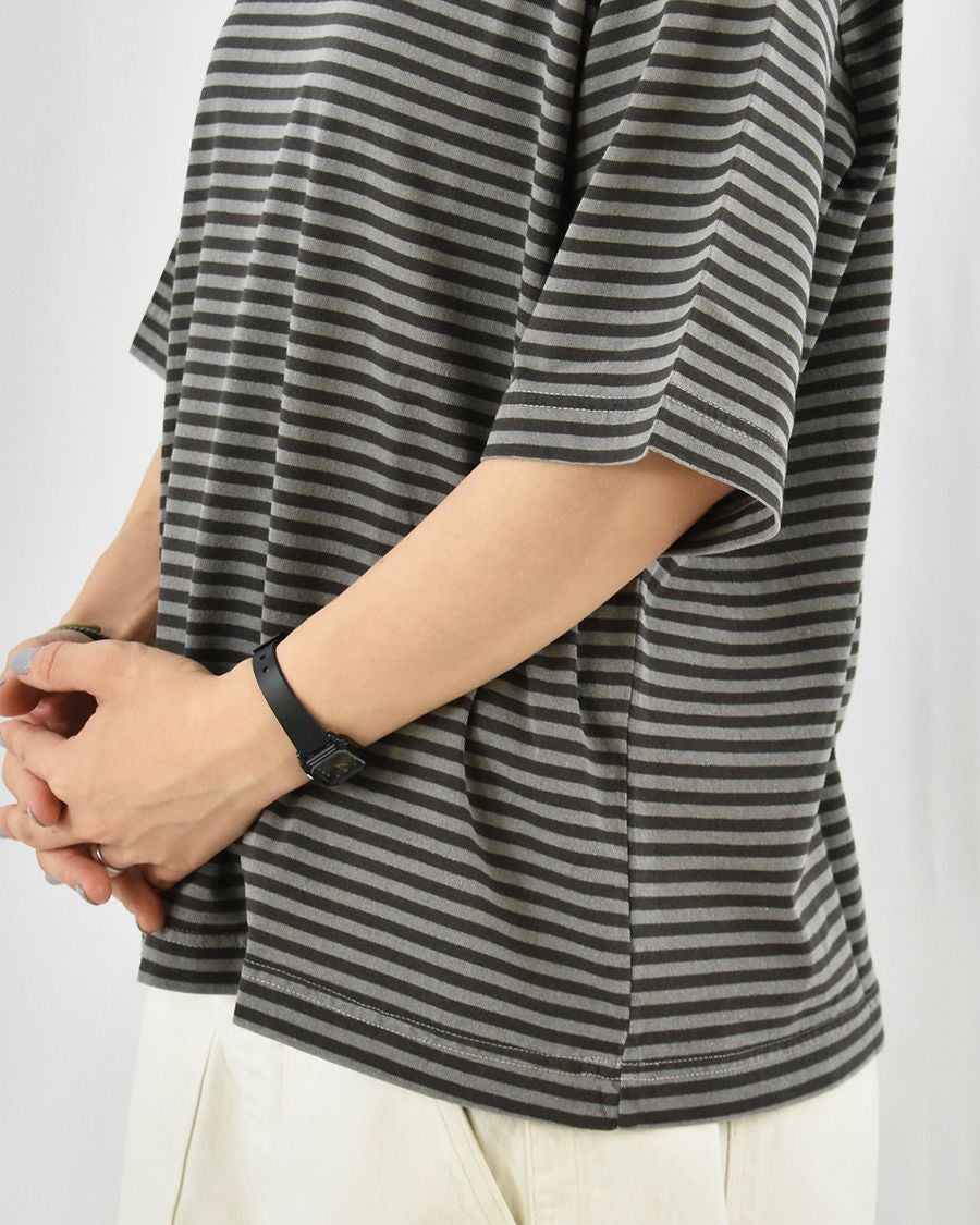 TROIS ピグメントボーダーTシャツ | FRENCH Bleu .rooms