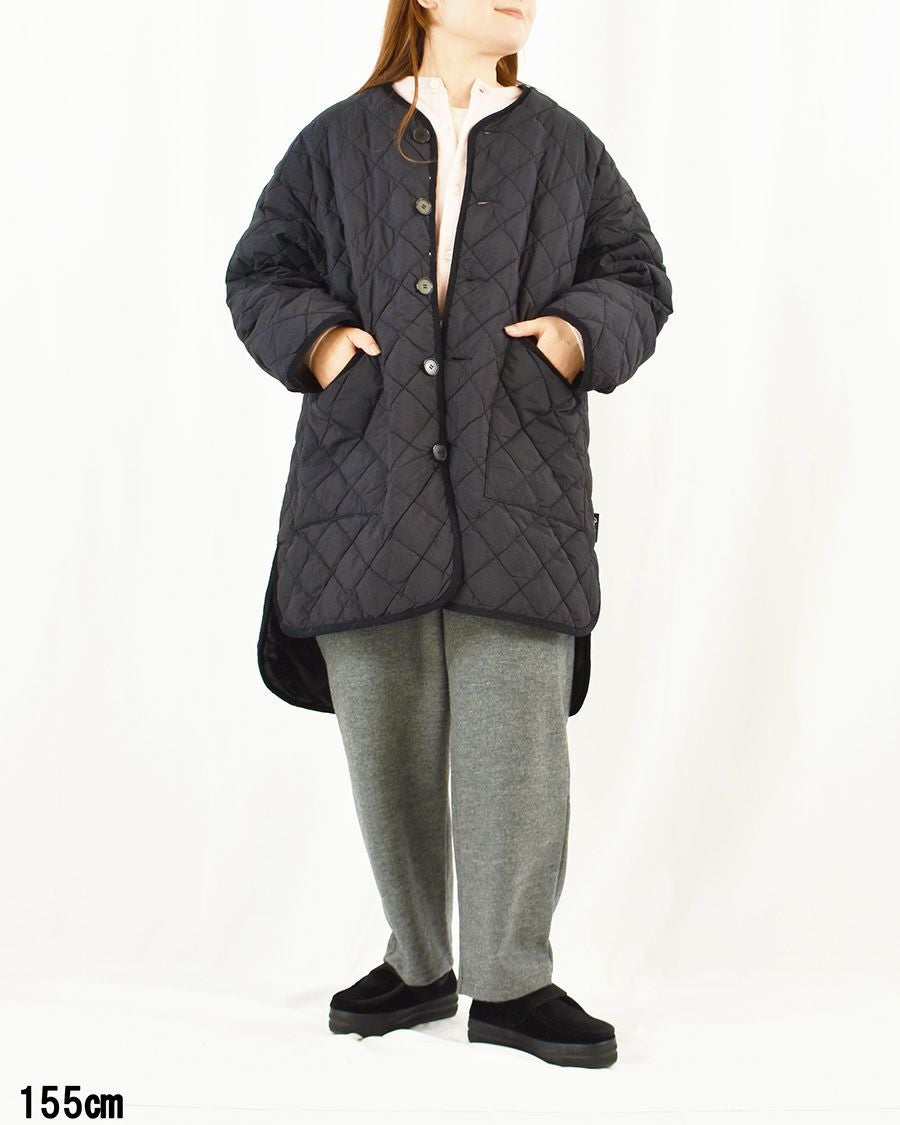 Gymphlex キルトダウンカラーレスコート | FRENCH Bleu .rooms