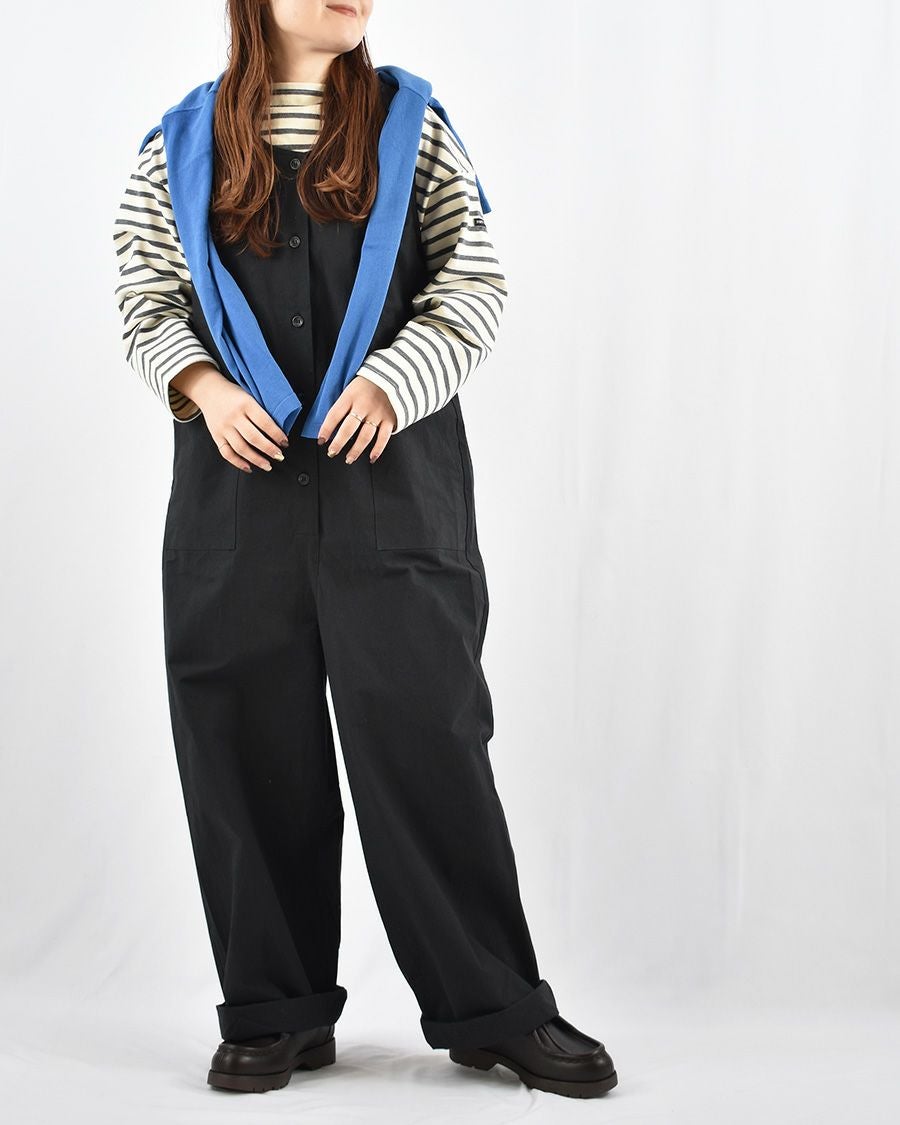 motomi.m リネンデニムポケットサロペット | FRENCH Bleu .rooms