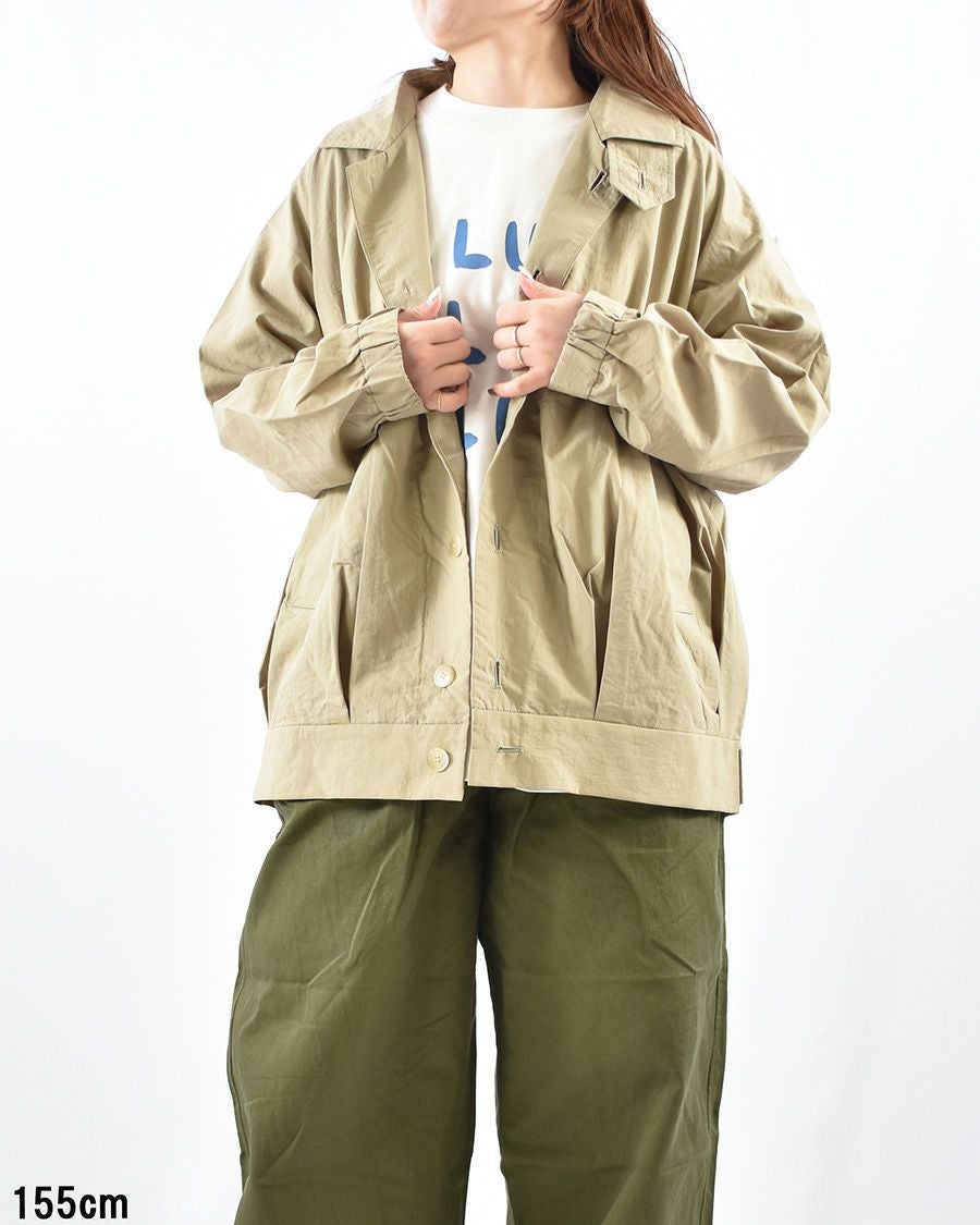 DANTON ウールライトパイルノーカラージャケット | FRENCH Bleu .rooms