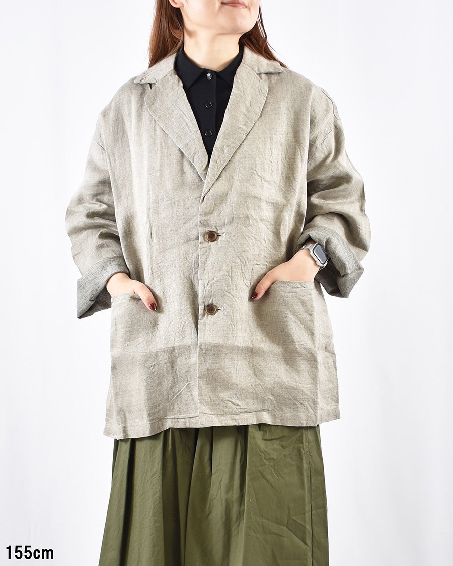 ICHI Antiquite's リネンフリルシャツ | FRENCH Bleu .rooms