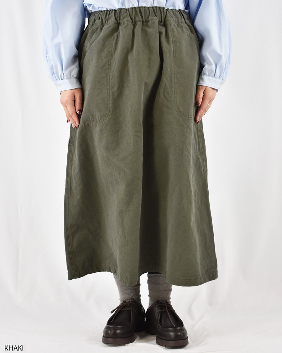 Sarahwear コットンリネンキャンバスペインタースカート | FRENCH Bleu