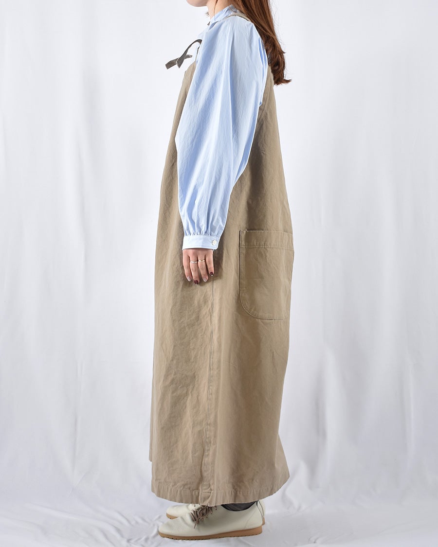Sarahwear コットンリネンキャンバスサロペット | FRENCH Bleu .rooms