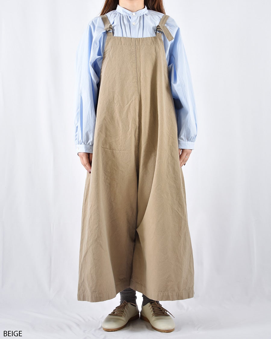 Sarahwear コットンリネンキャンバスサロペット | FRENCH Bleu .rooms
