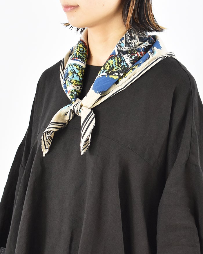BINDU スカーフ LONDON 64cm | FRENCH Bleu .rooms