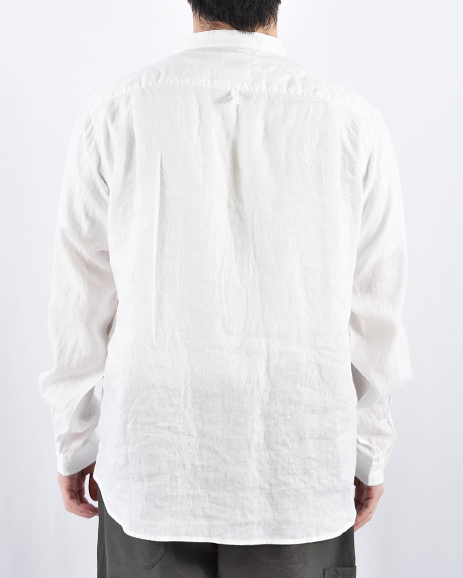 DANTON リネンクロスバンドカラーシャツ MENS | FRENCH Bleu .rooms