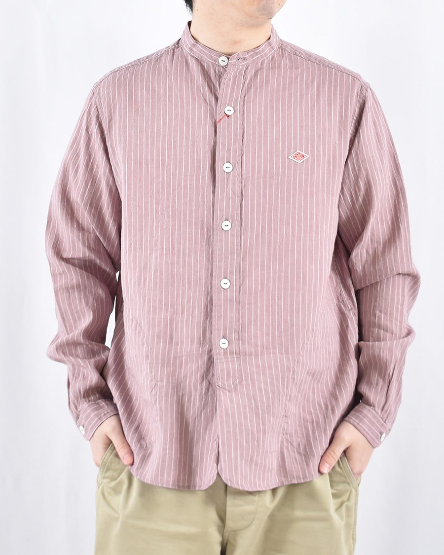 DANTON リネンシャツ DANTON [ダントン] リネンクロスバンドカラーシャツ [DT-B0279FLI