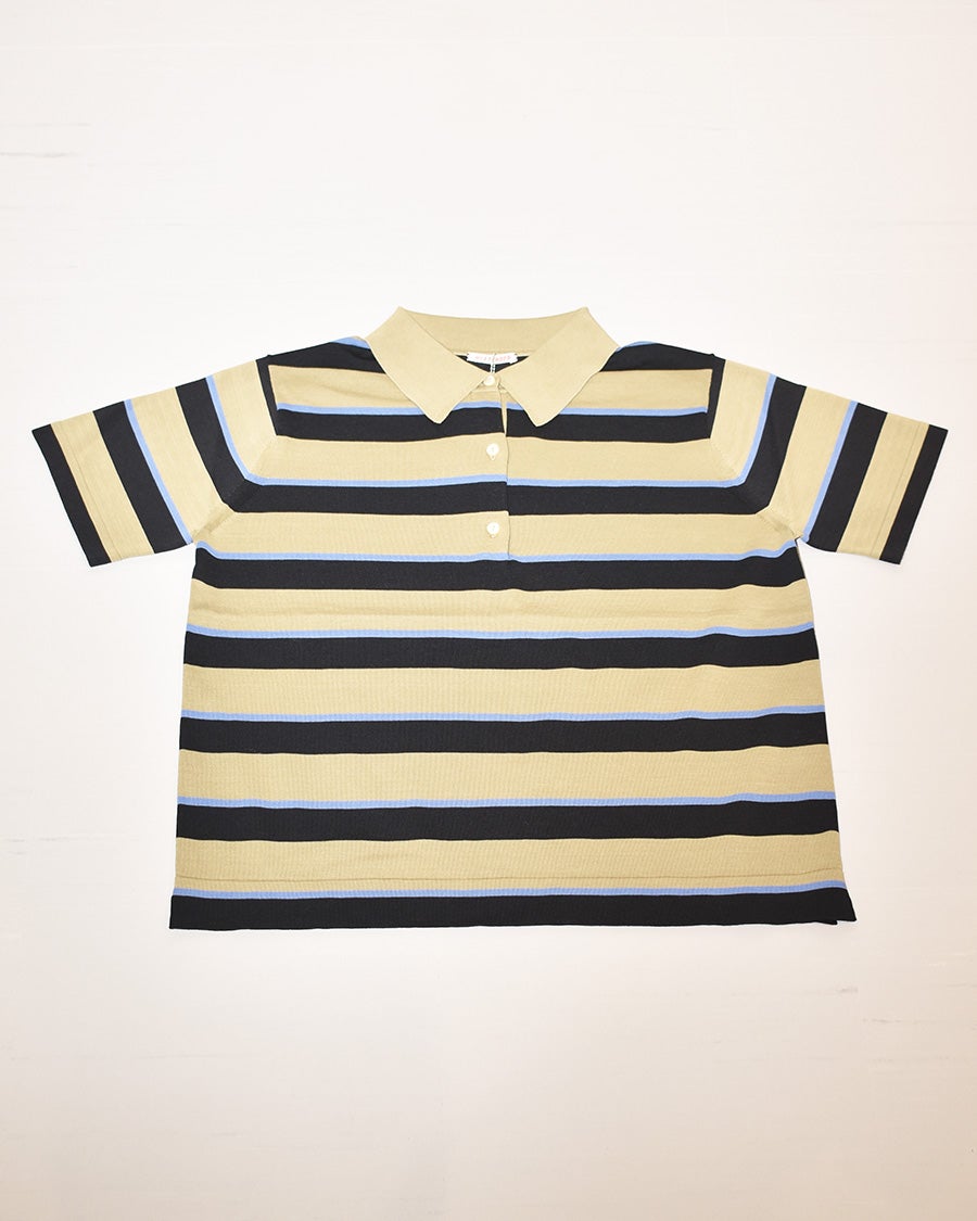 RYE TENDER コットンニットポロ ADAMS LDS | FRENCH Bleu .rooms