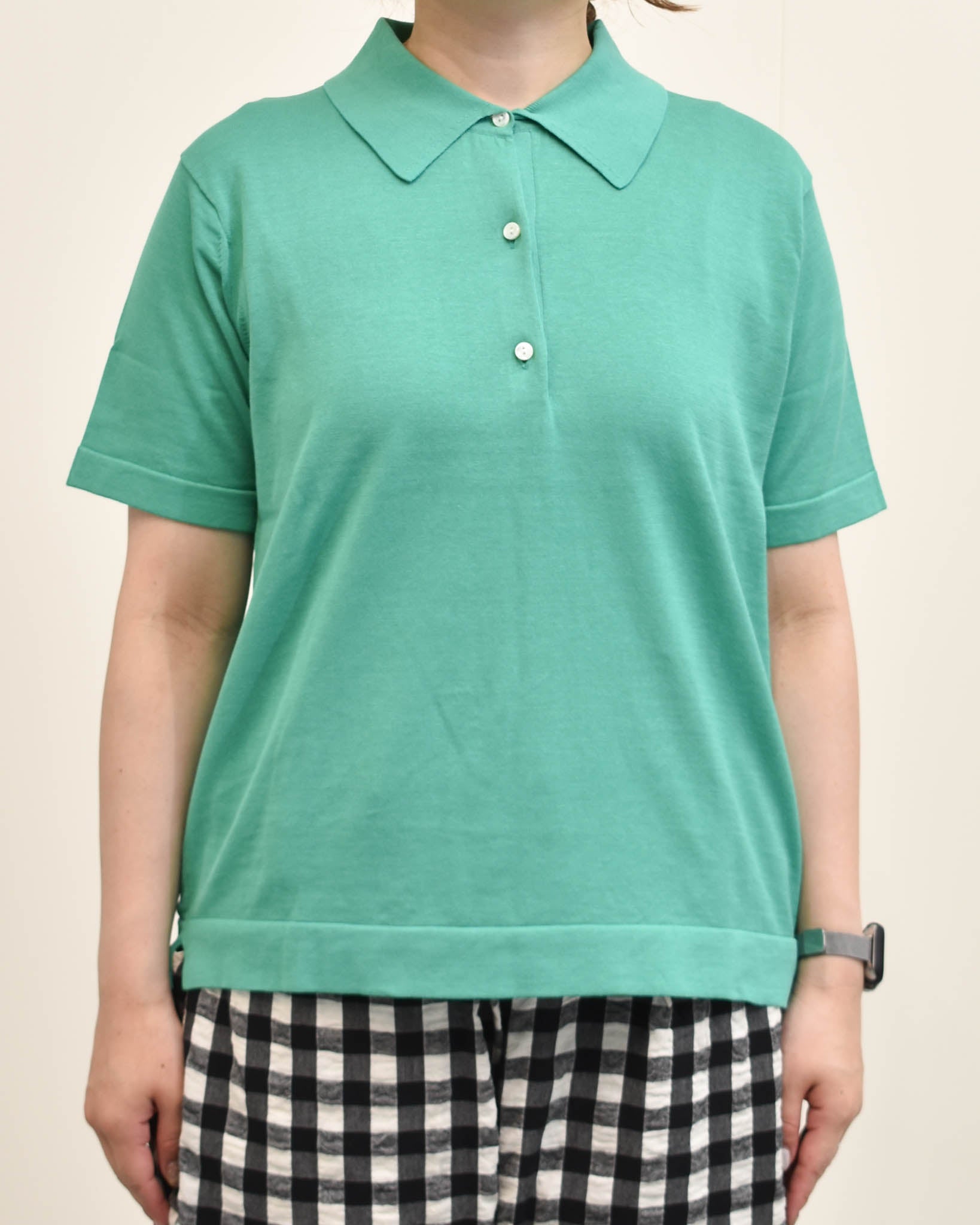 RYE TENDER コットンニットポロ ADAMS LDS | FRENCH Bleu .rooms