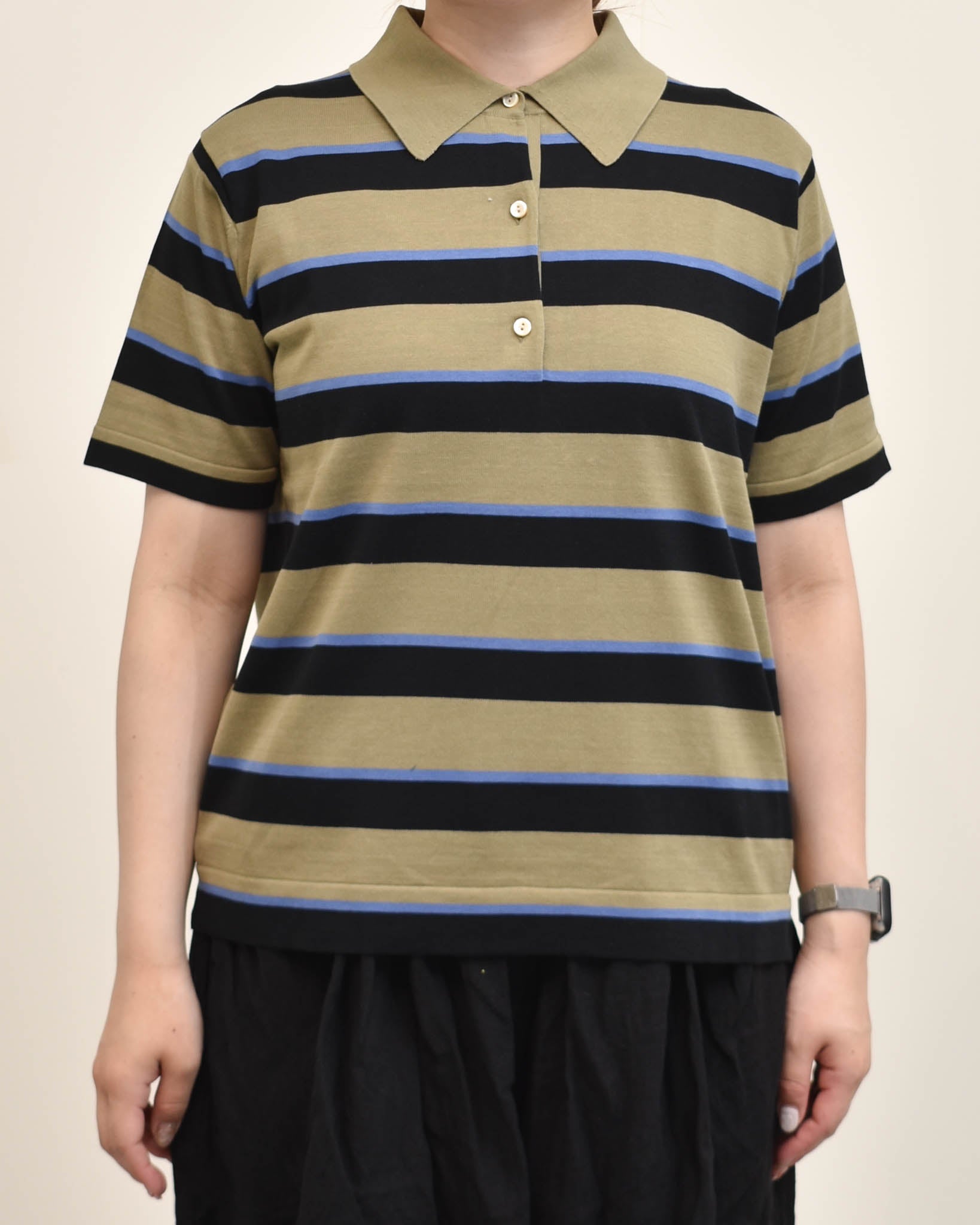 RYE TENDER コットンニットポロ ADAMS LDS | FRENCH Bleu .rooms