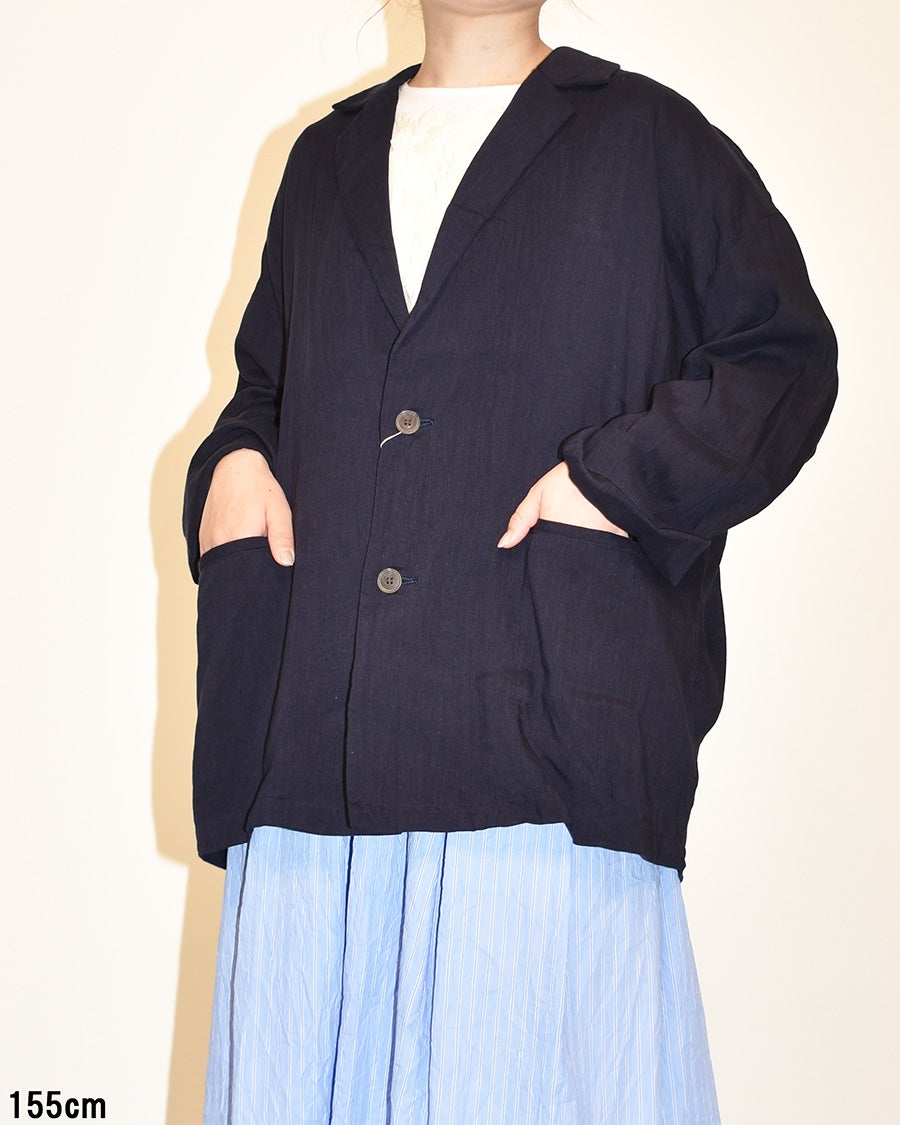motomi.m 40リネンダブルベスト | FRENCH Bleu .rooms