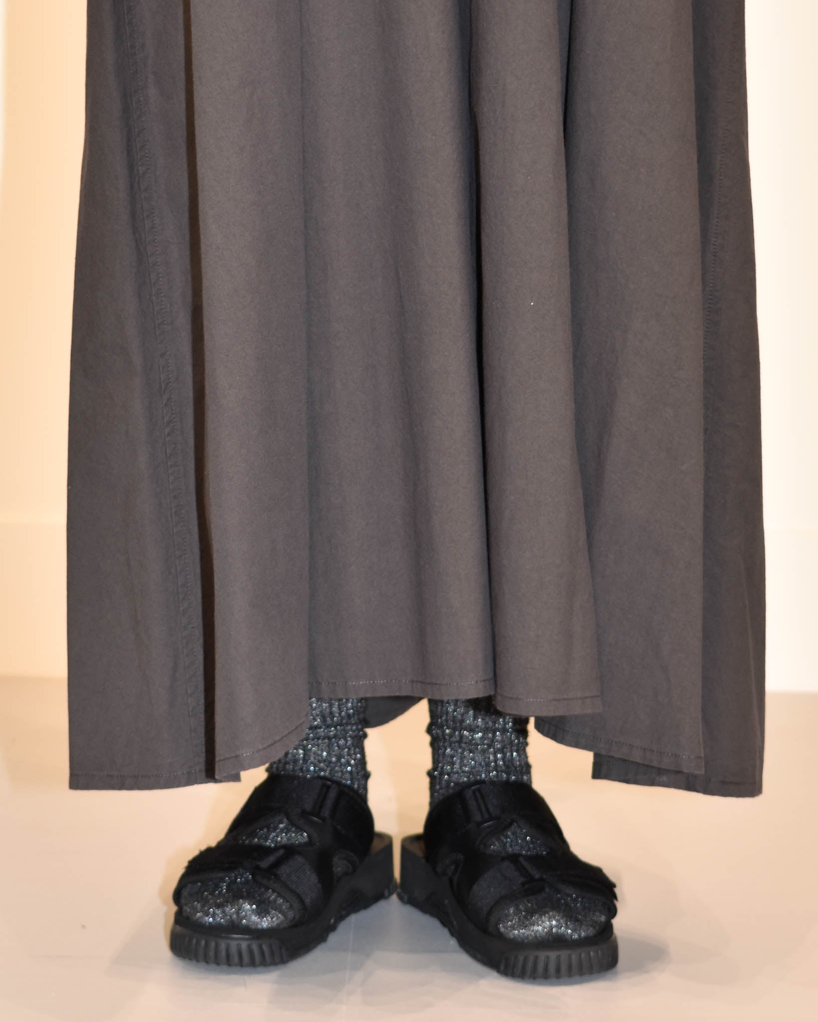 DANTON ハイカウントコットンクロスVネックノースリーブドレス