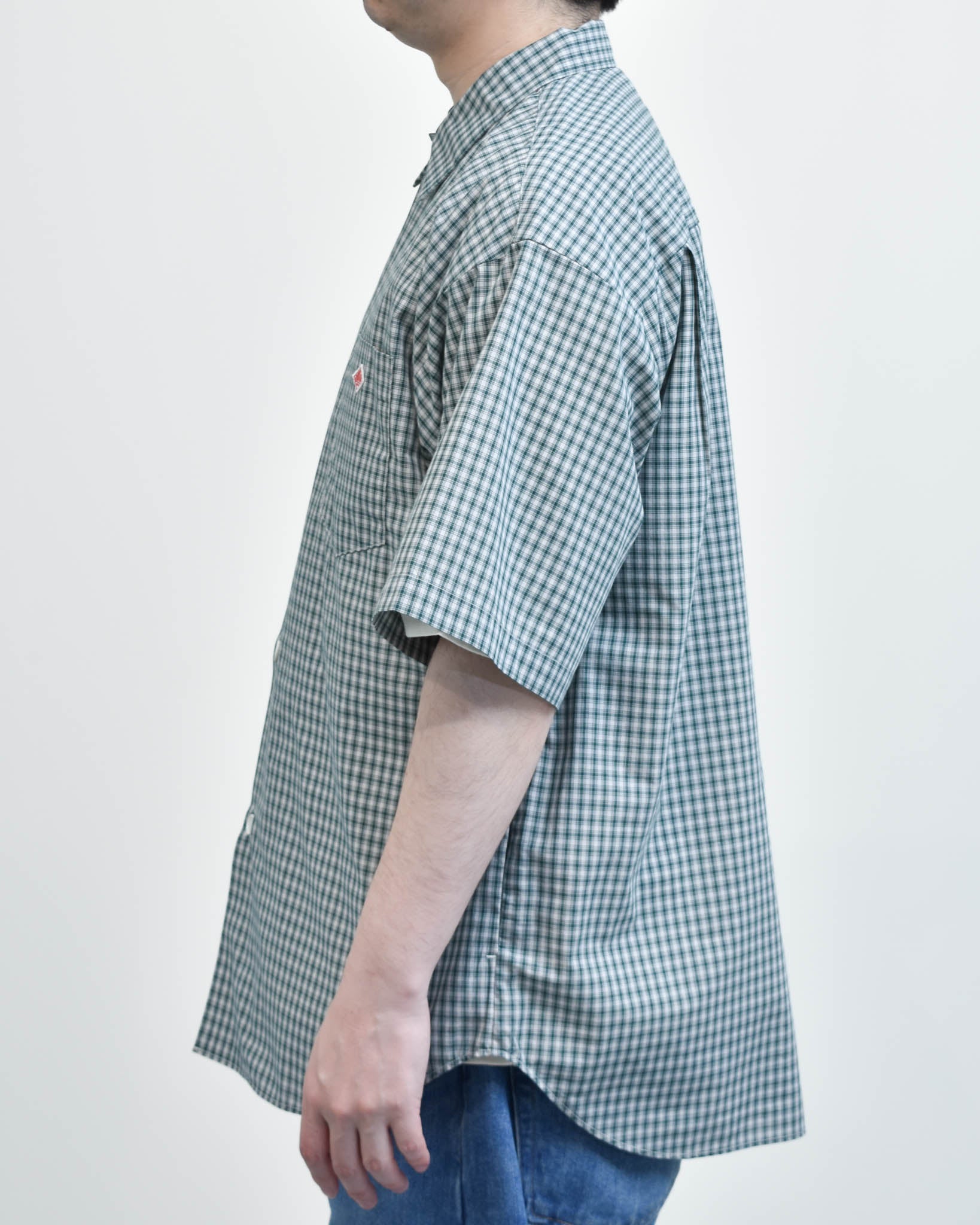 DANTON T/Cボイルポプリン半袖シャツ MENS | FRENCH Bleu .rooms