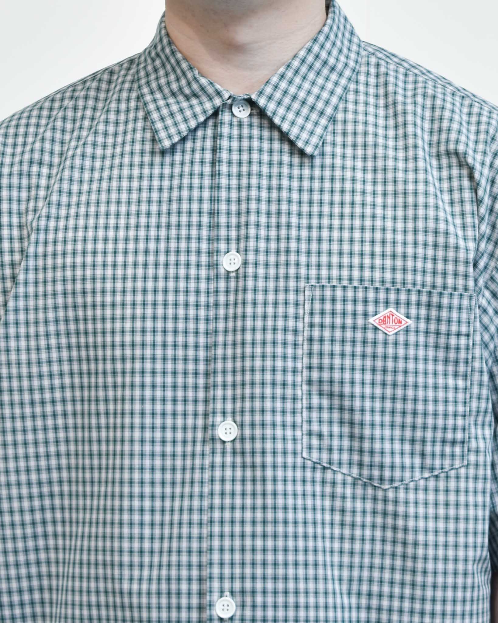 DANTON T/Cボイルポプリン半袖シャツ MENS | FRENCH Bleu .rooms