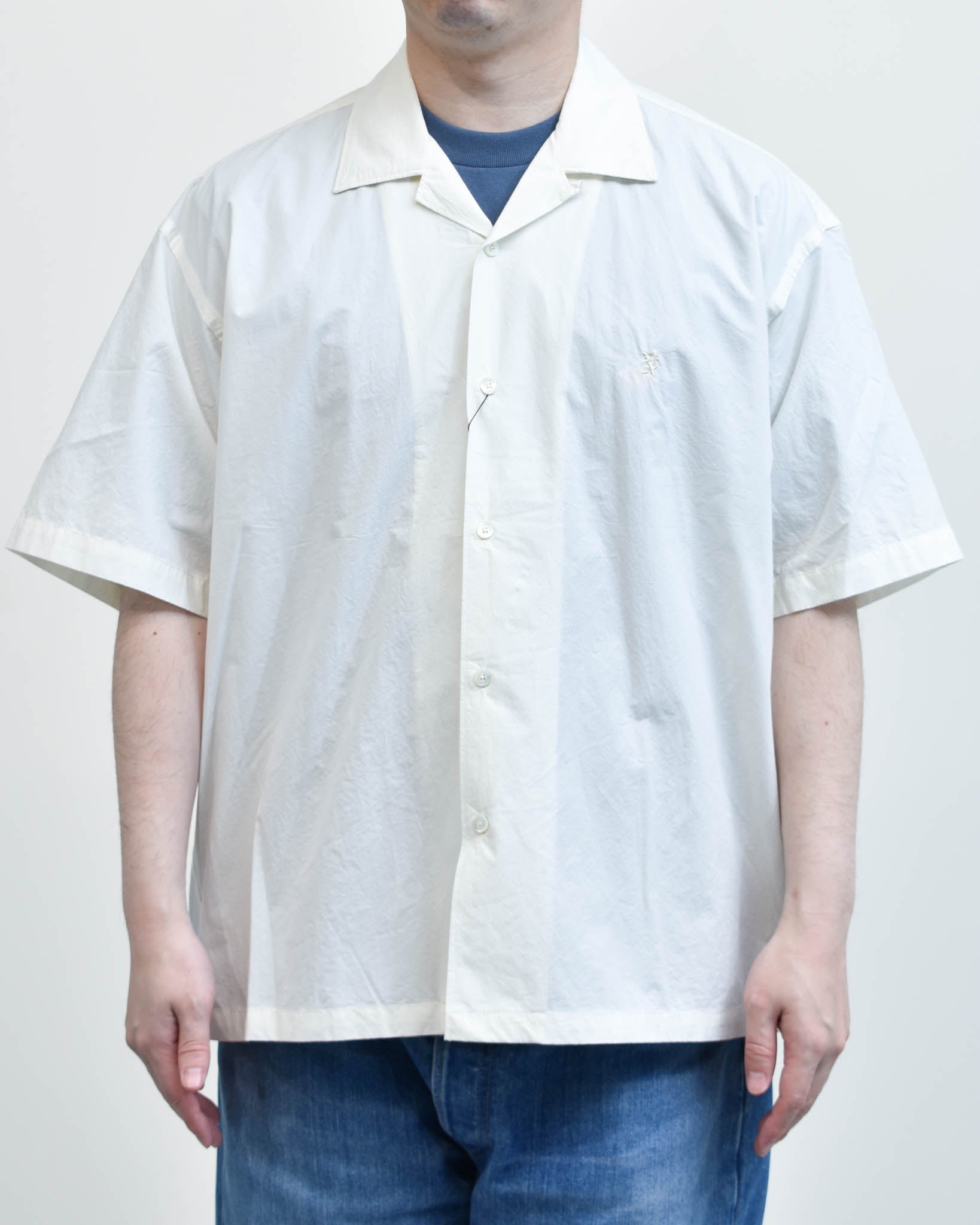 Gymphlex コットンワッシャーオープンカラー半袖シャツ MENS | FRENCH