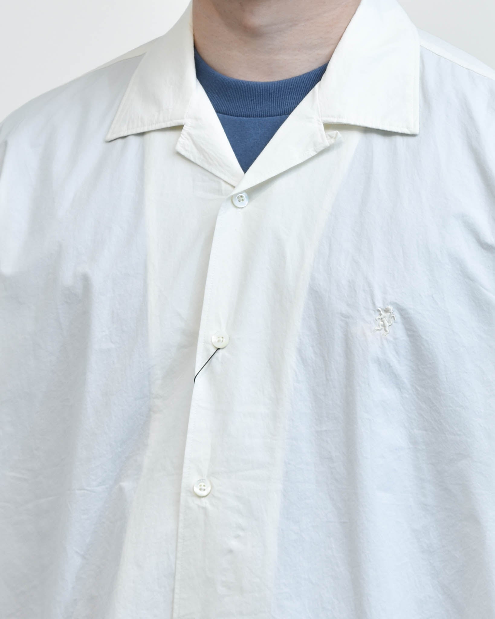 Gymphlex コットンワッシャーオープンカラー半袖シャツ MENS | FRENCH