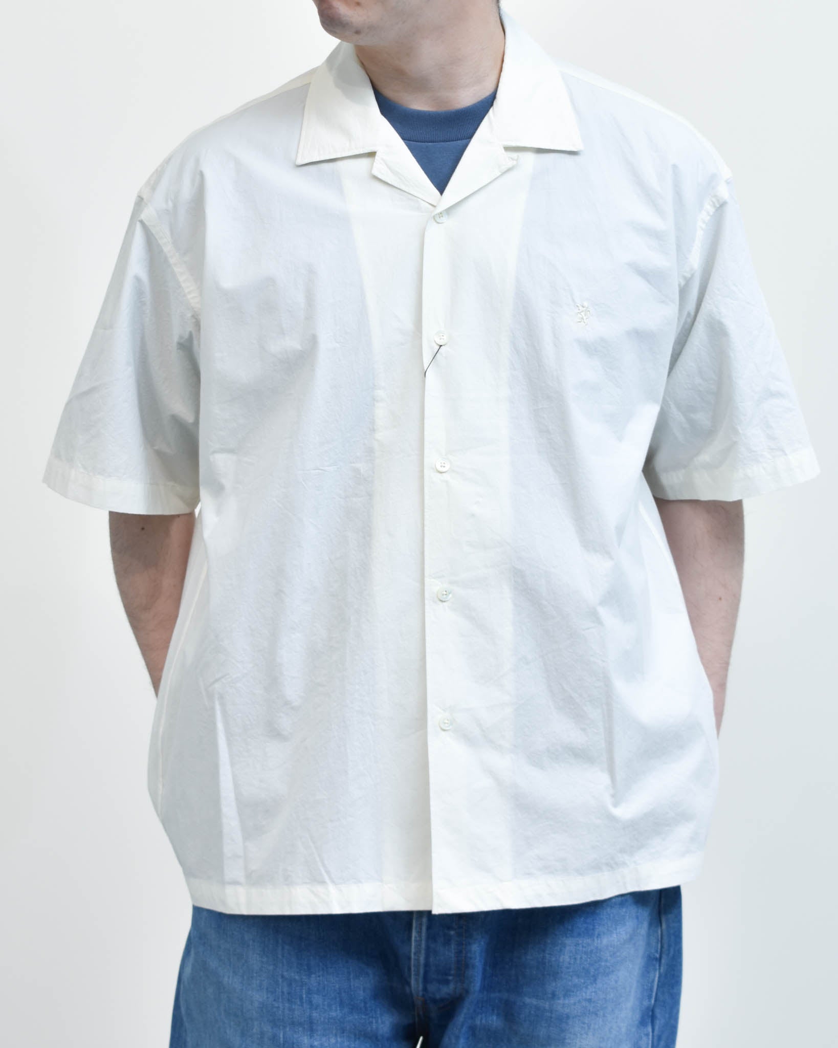 Gymphlex コットンワッシャーオープンカラー半袖シャツ MENS | FRENCH