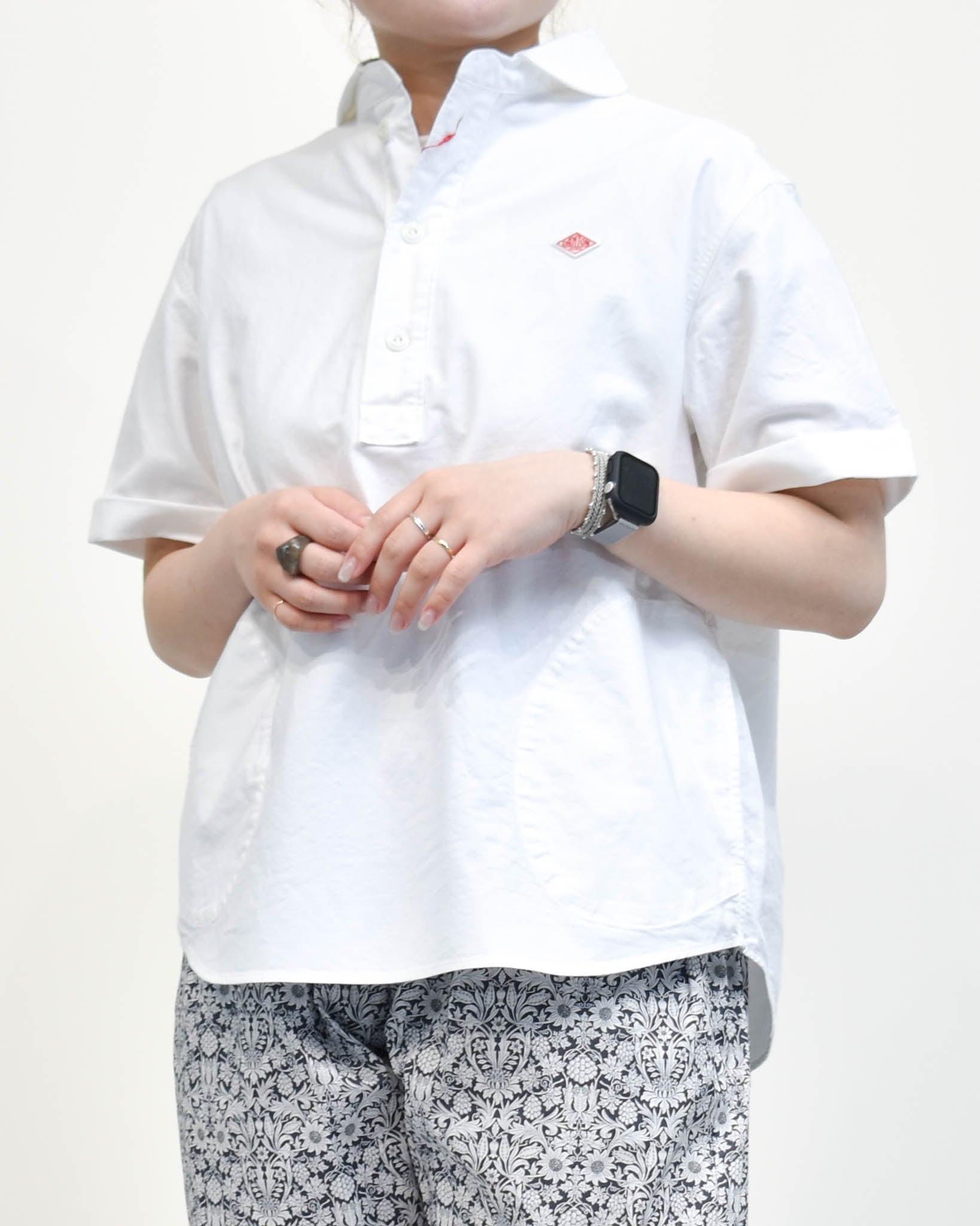 DANTON 半袖プルオーバーシャツ 青36 美品】DANTON ダントン 半袖プルオーバーシャツ ビッグシルエット