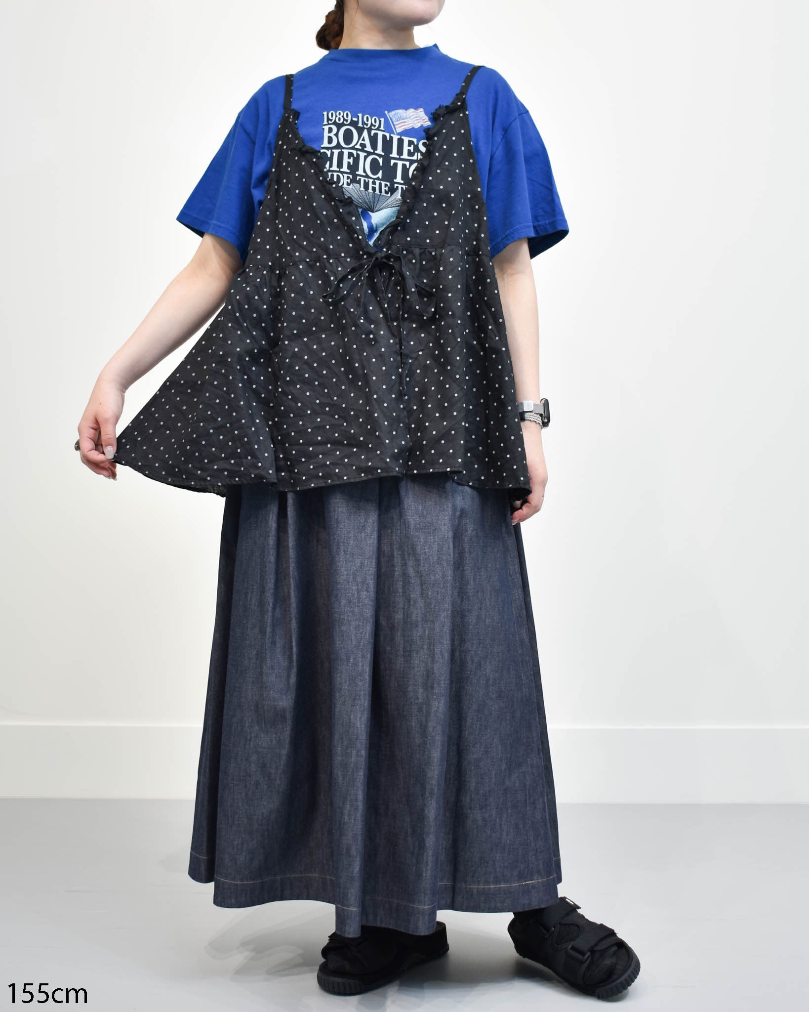 Gauze# スモールドットカシュクールキャミソール | FRENCH Bleu .rooms