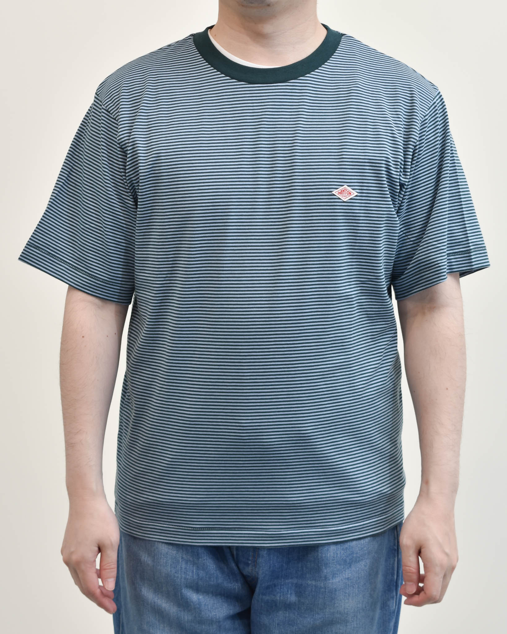 DANTON CVCジャージーストライプTシャツ MENS | FRENCH Bleu .rooms