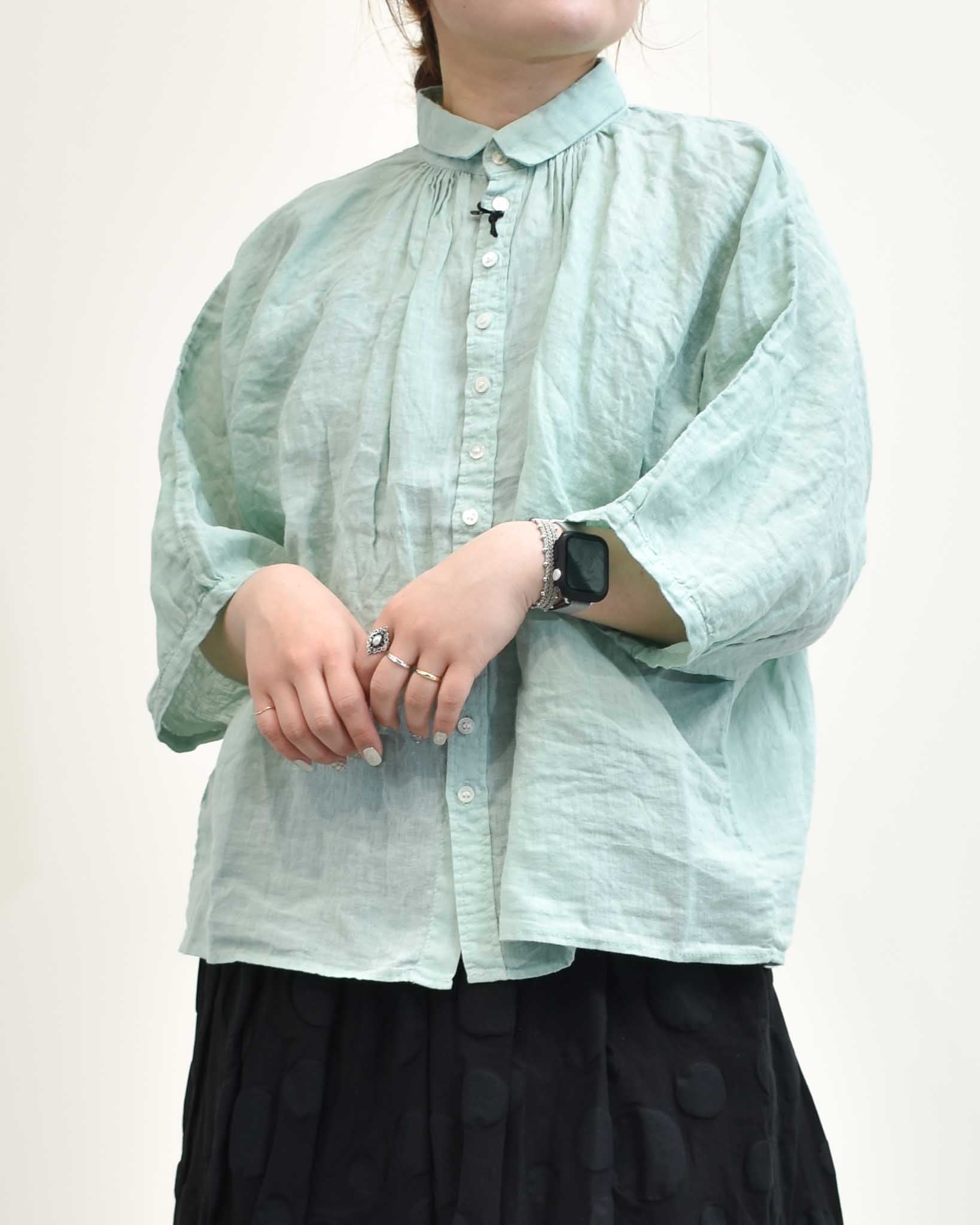 Brocante / リネンキャンバスグランシャツ fogy pink Brocante リネンキャンバスグランシャツ 定価15400円 38-042L ブラウス