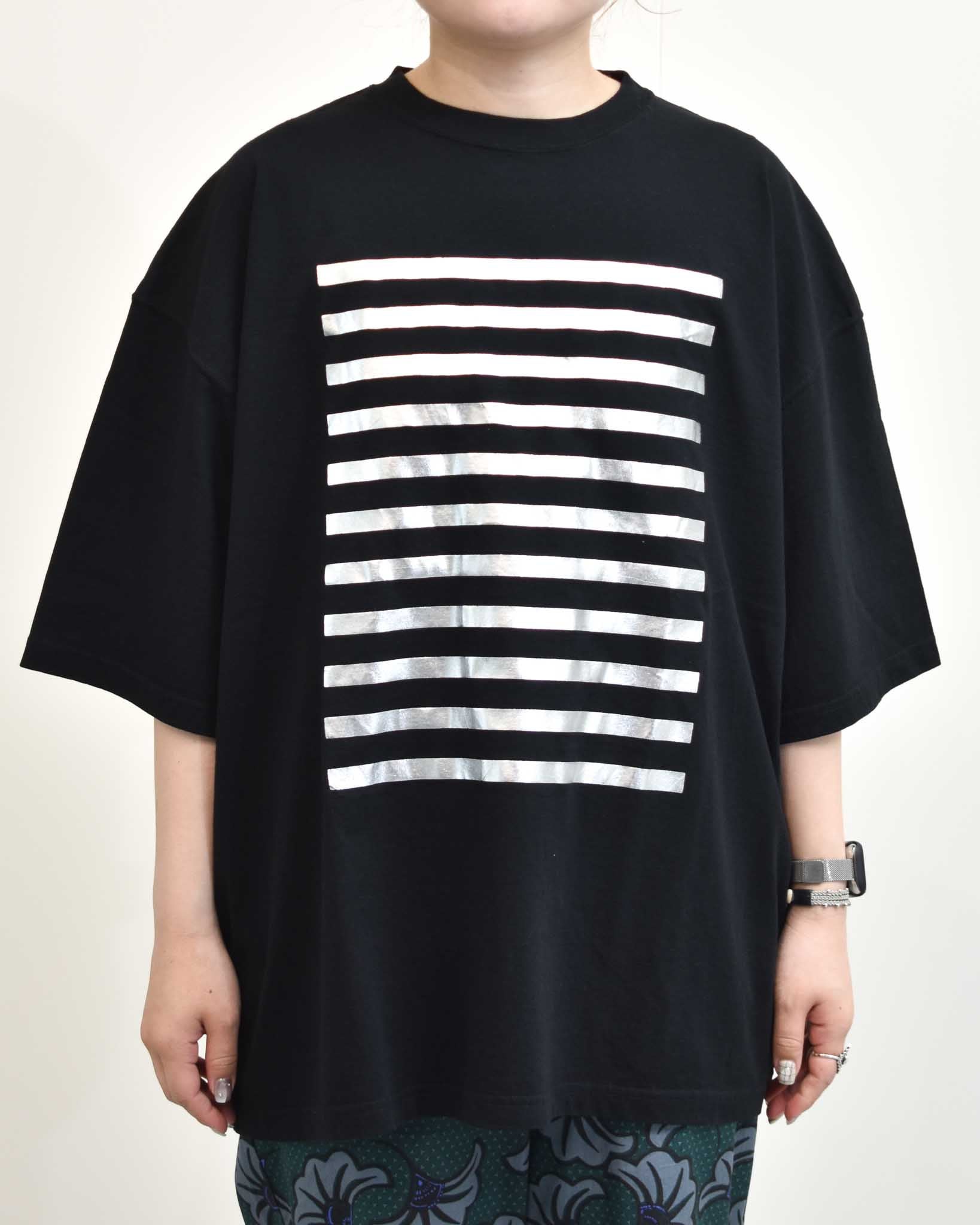 TROIS フォイルボーダービッグシルエットTシャツ | FRENCH Bleu .rooms