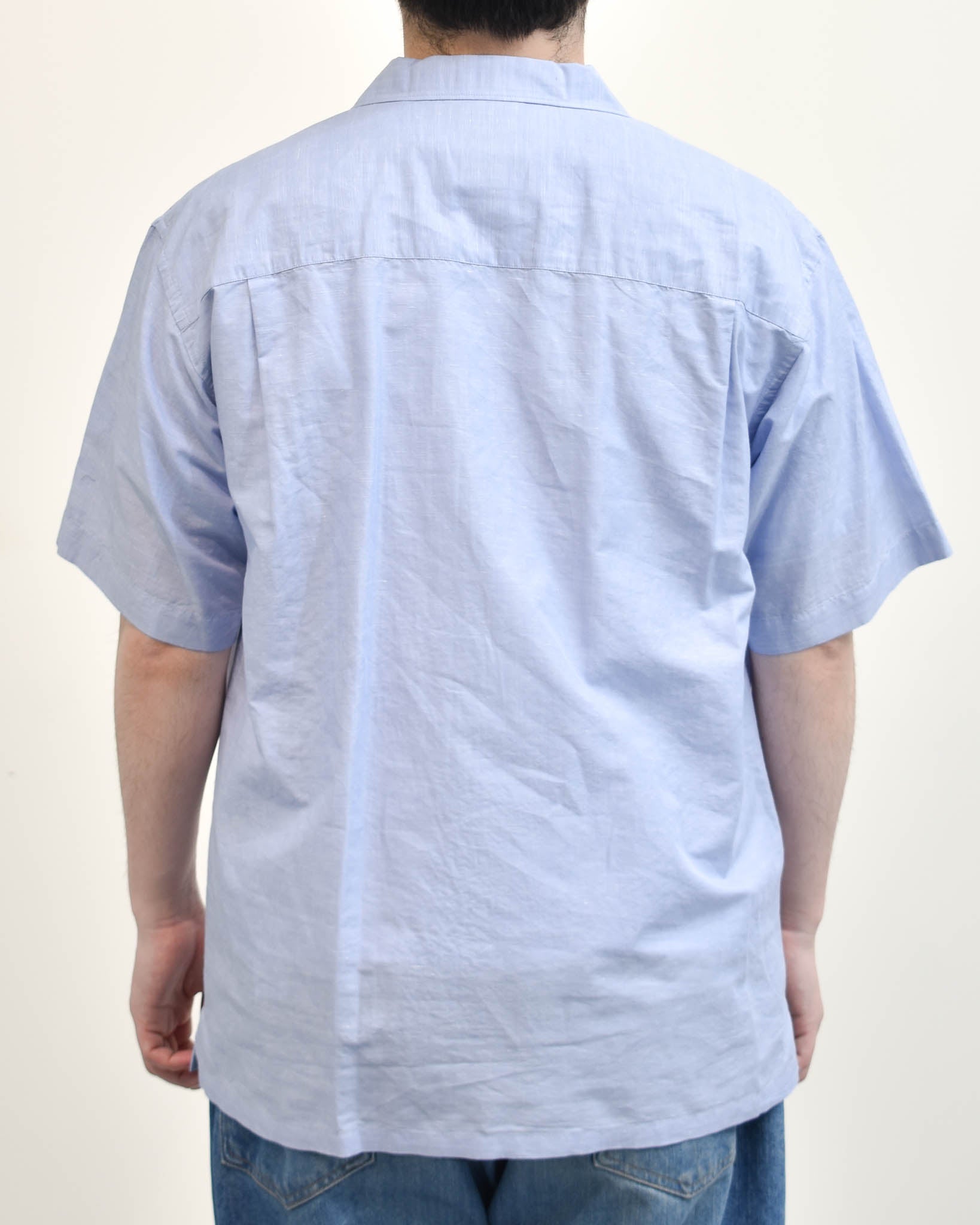 DANTON コットンリネンスラブオープンカラー半袖シャツ MENS | FRENCH