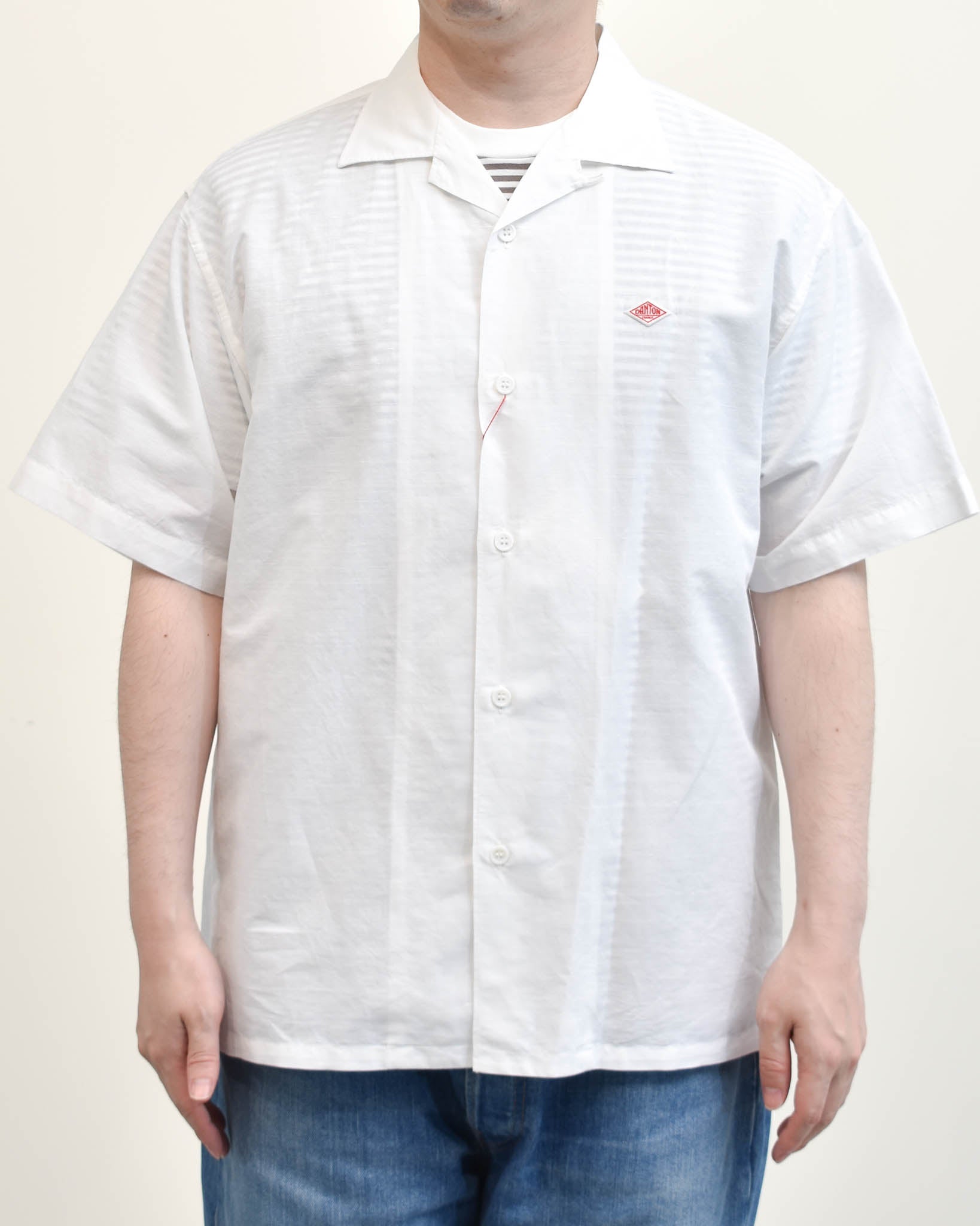 DANTON コットンリネンスラブオープンカラー半袖シャツ MENS | FRENCH