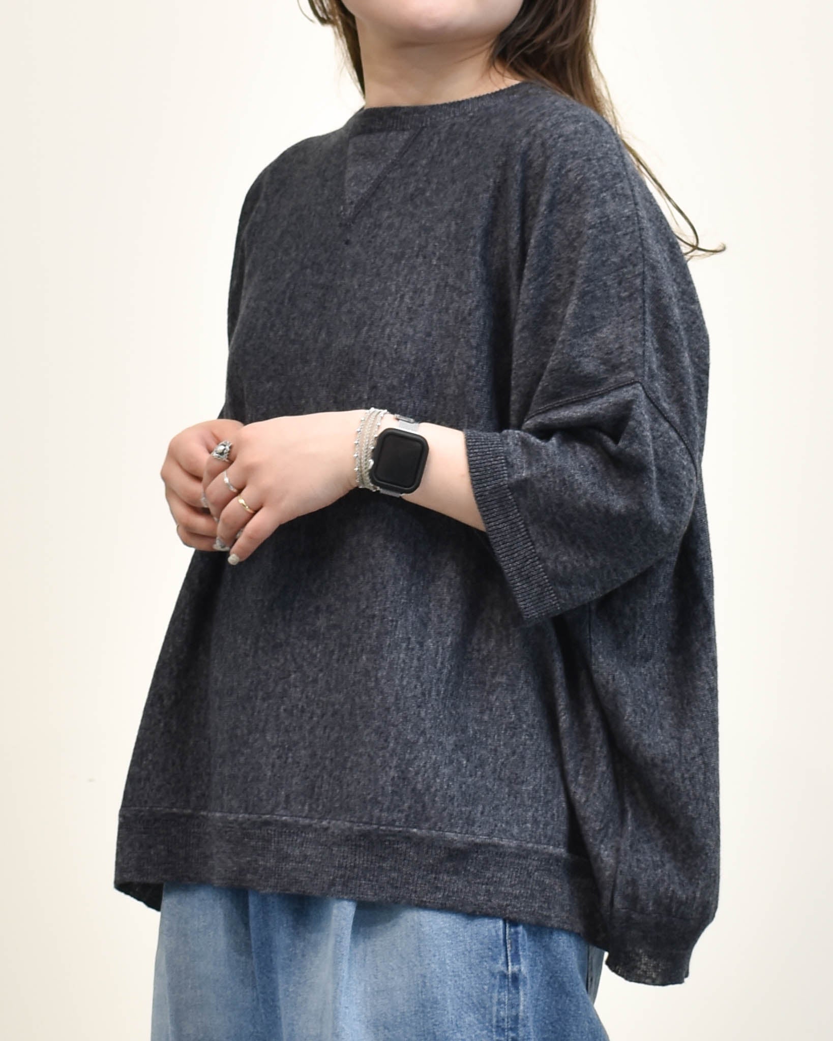 ORDINARY FITS ネイビー長袖カーディガン Ordinary Fits (オーディナリーフィッツ) BARBER CARDIGAN KNIT