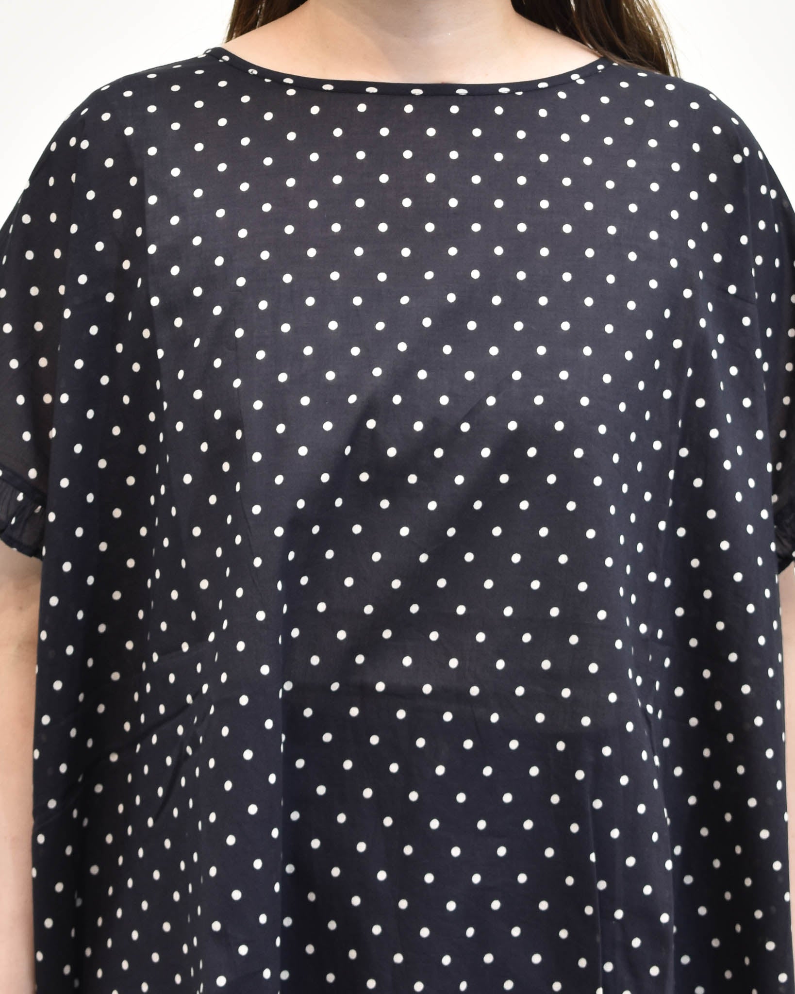 新品タグ付き SOIL ソイル ドットプリントギャザースモック SOIL(ソイル)CO VOILE DOT PRINT GATHERED SMOCK/ドットプリント