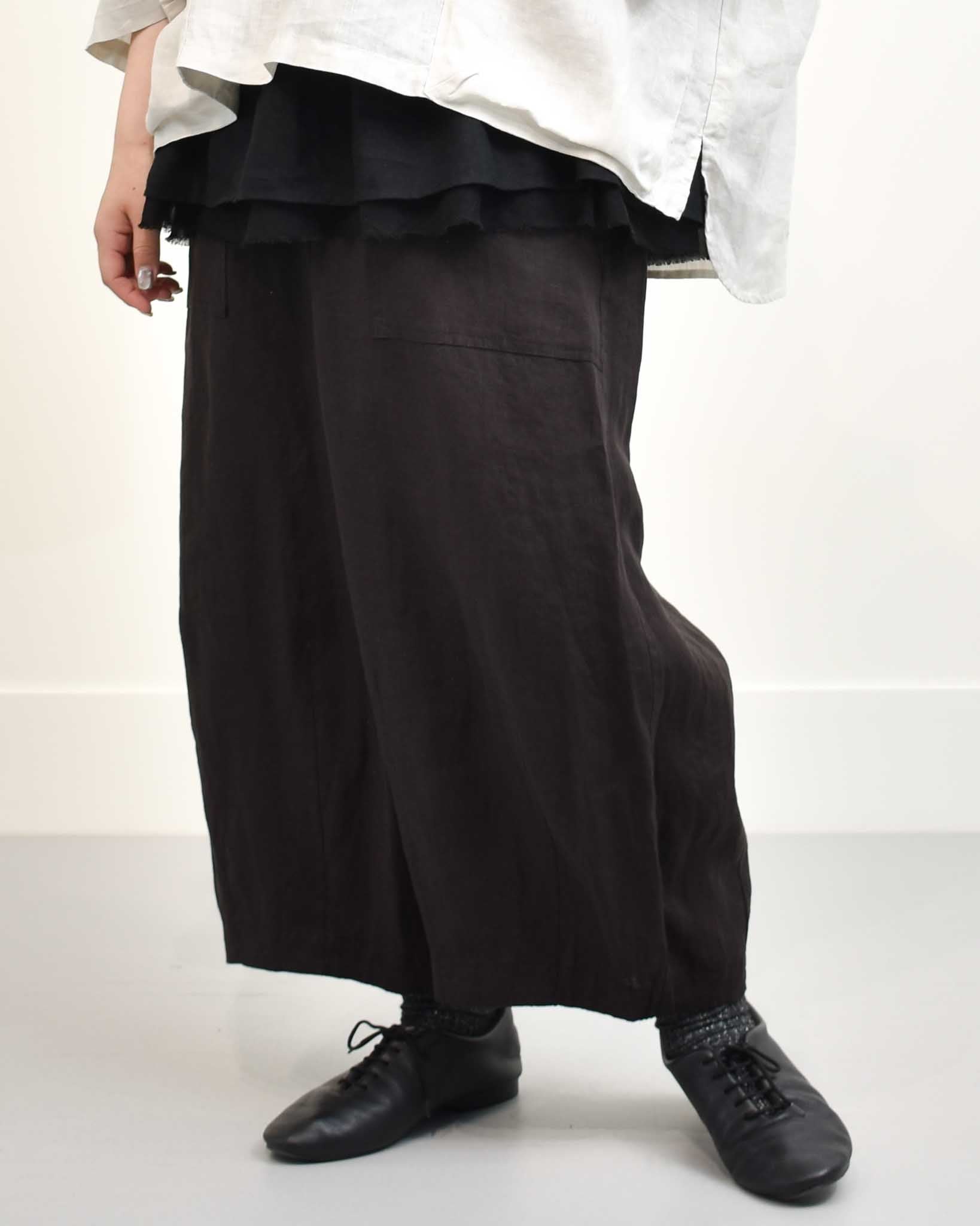 空福　motomi.m モトミエム　リネンデニムパネルスカート リネンデニムパネルスカート | motomi.m online store