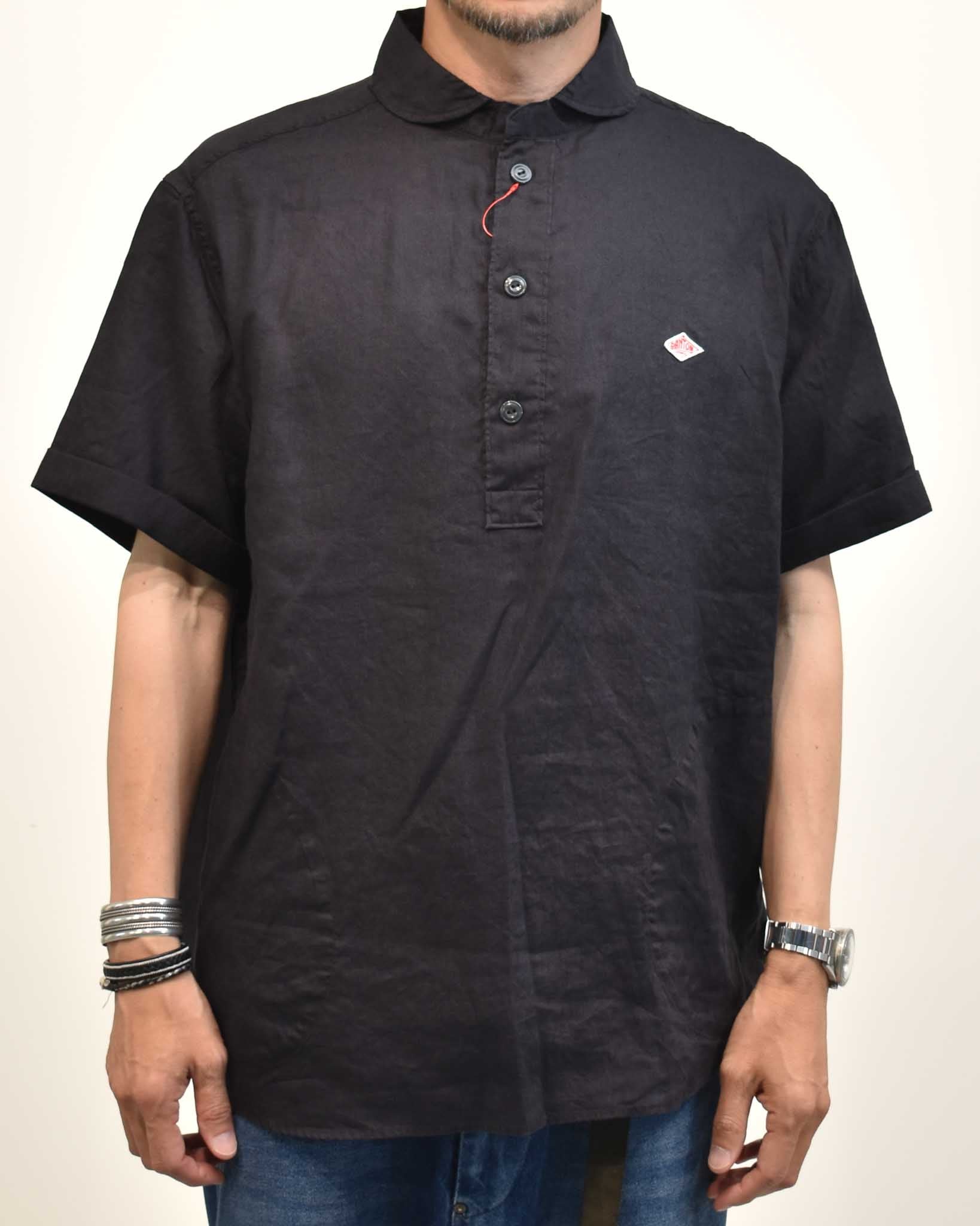 DANTON リネンクロス半袖プルオーバー MENS | FRENCH Bleu .rooms