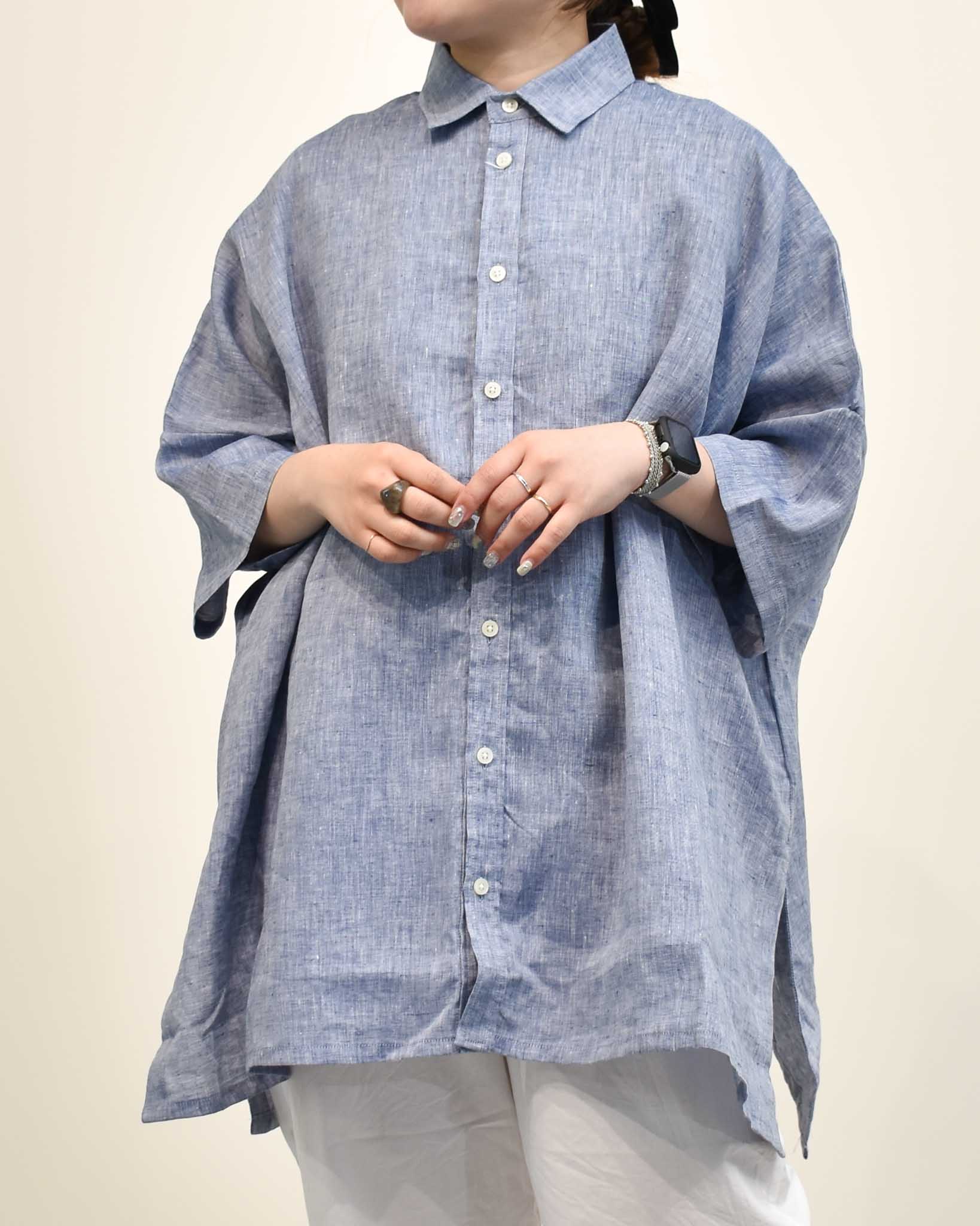 L'Appartement★Lisiere★RAMIEシャツ★ネイビー MADAME SHIRT RAMIE | SHIRT/BLOUSE | MADISONBLUE