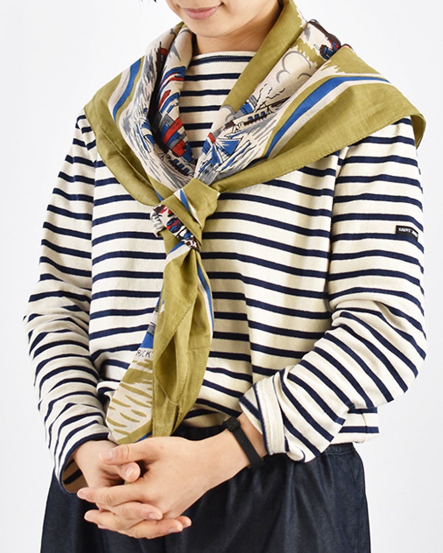 BINDU スカーフ CATALINA 100cm | FRENCH Bleu .rooms